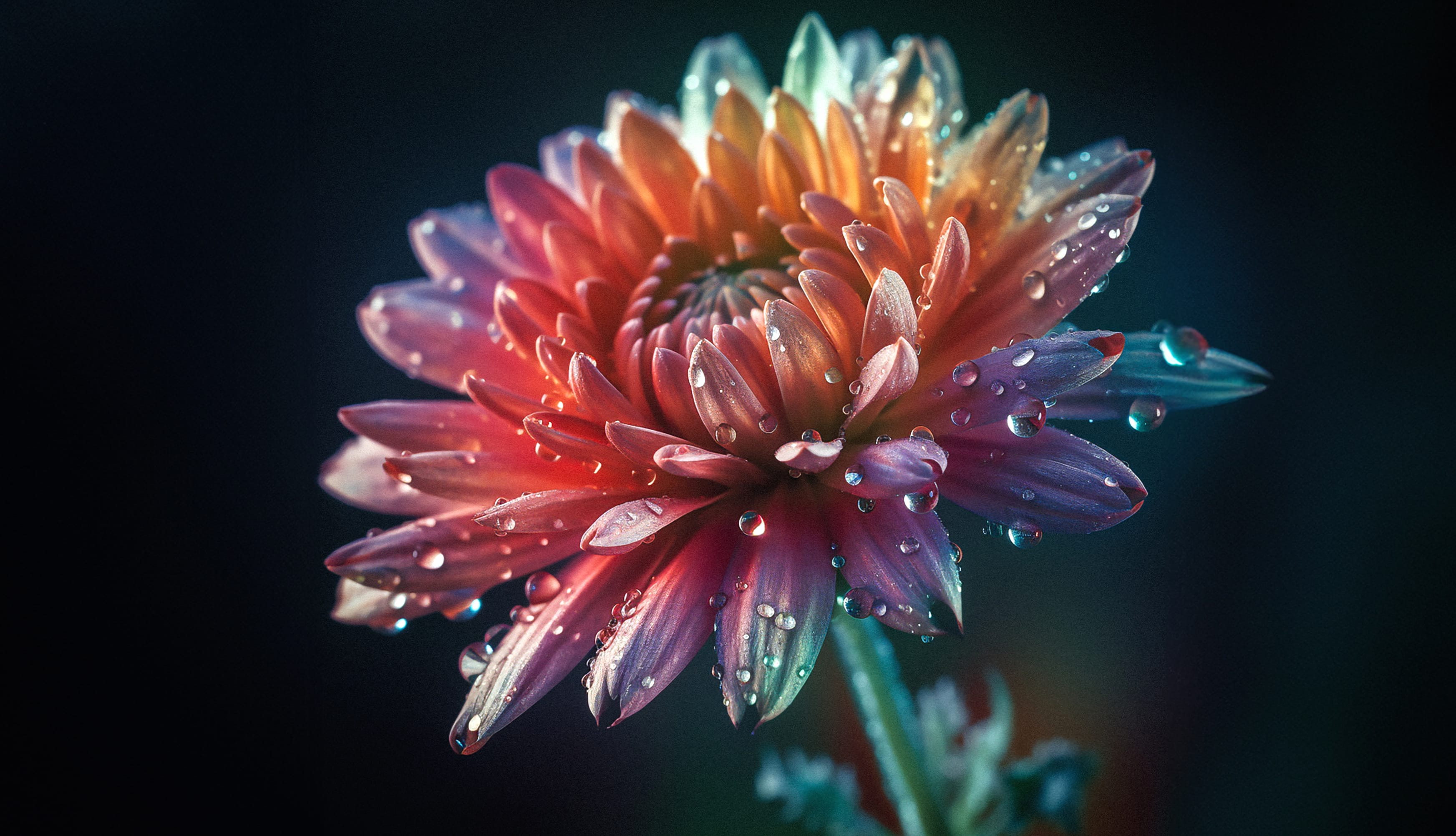 Chrysanthemum Digital flower at 1024 x 1024 iPad size wallpapers HD quality