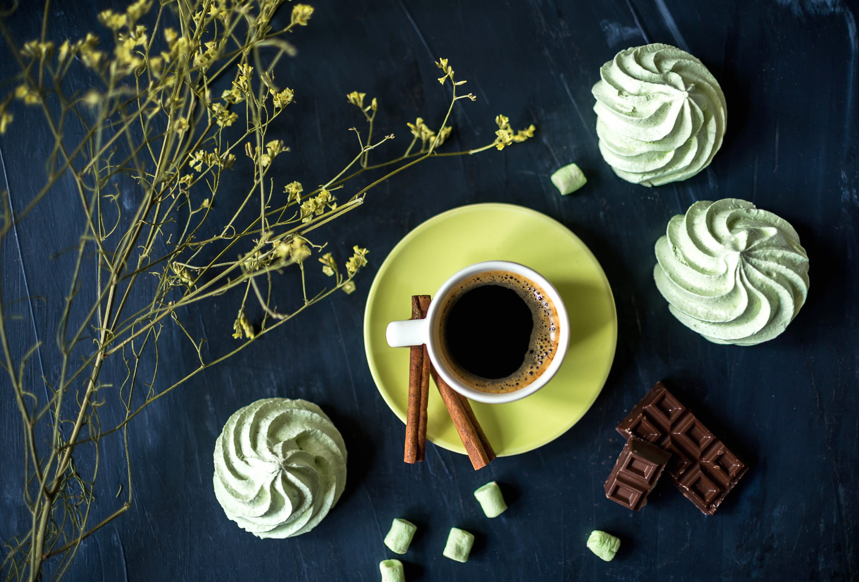 Coffee & Meringue Still Life at 640 x 1136 iPhone 5 size wallpapers HD quality