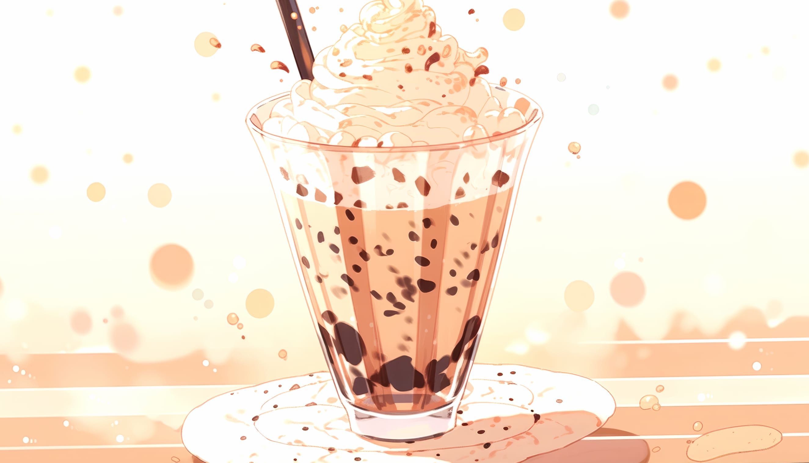 Coffee Milkshake - Creamy Delight Background at 2048 x 2048 iPad size wallpapers HD quality