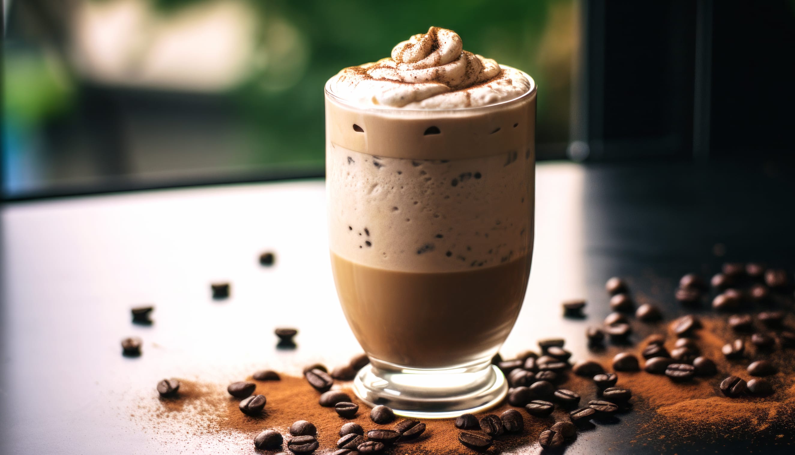 Coffee Milkshake - Delicious Creamy Beverage Background wallpapers HD quality