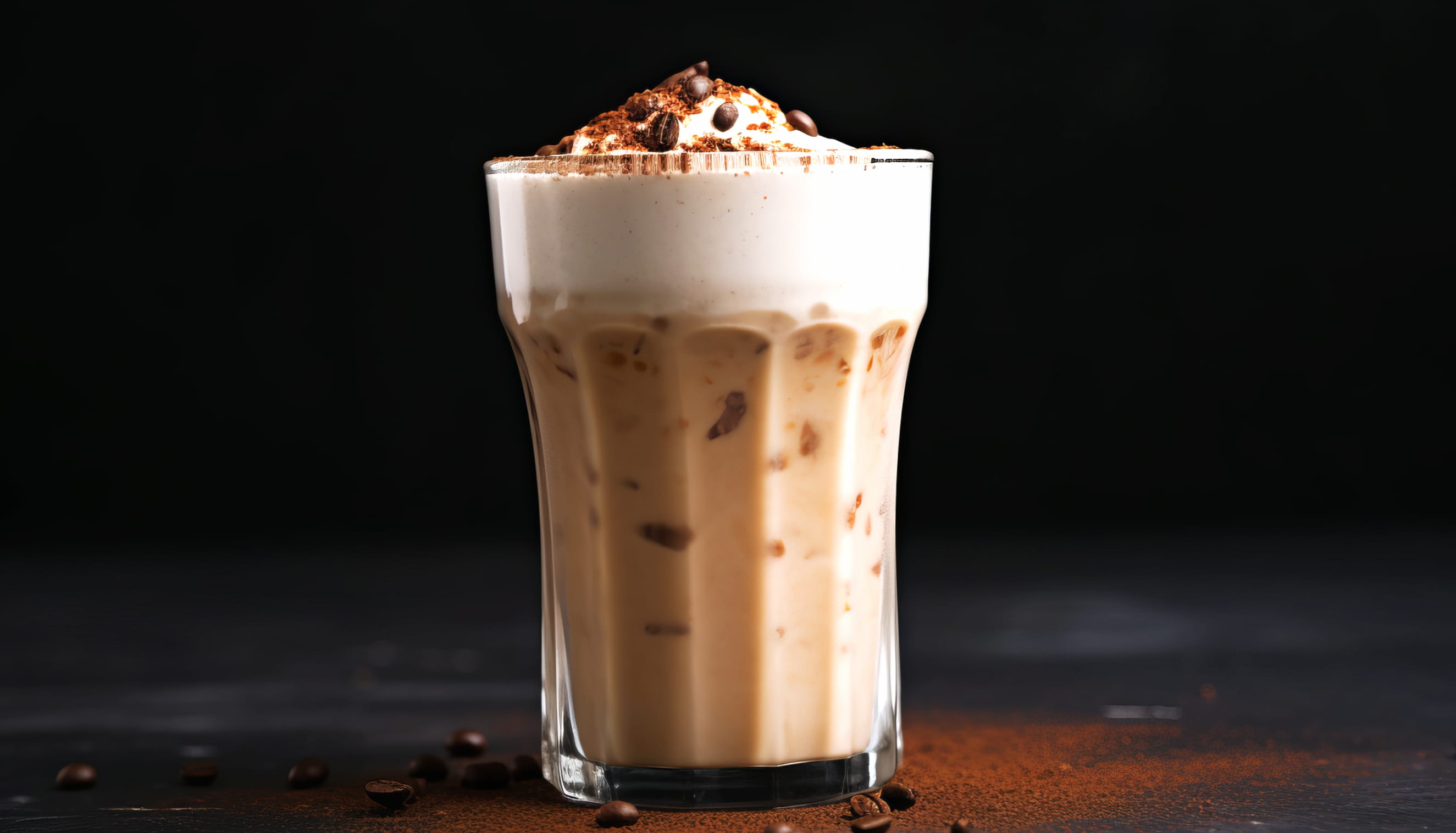 Coffee Milkshake - Indulgent Creamy Beverage Background wallpapers HD quality