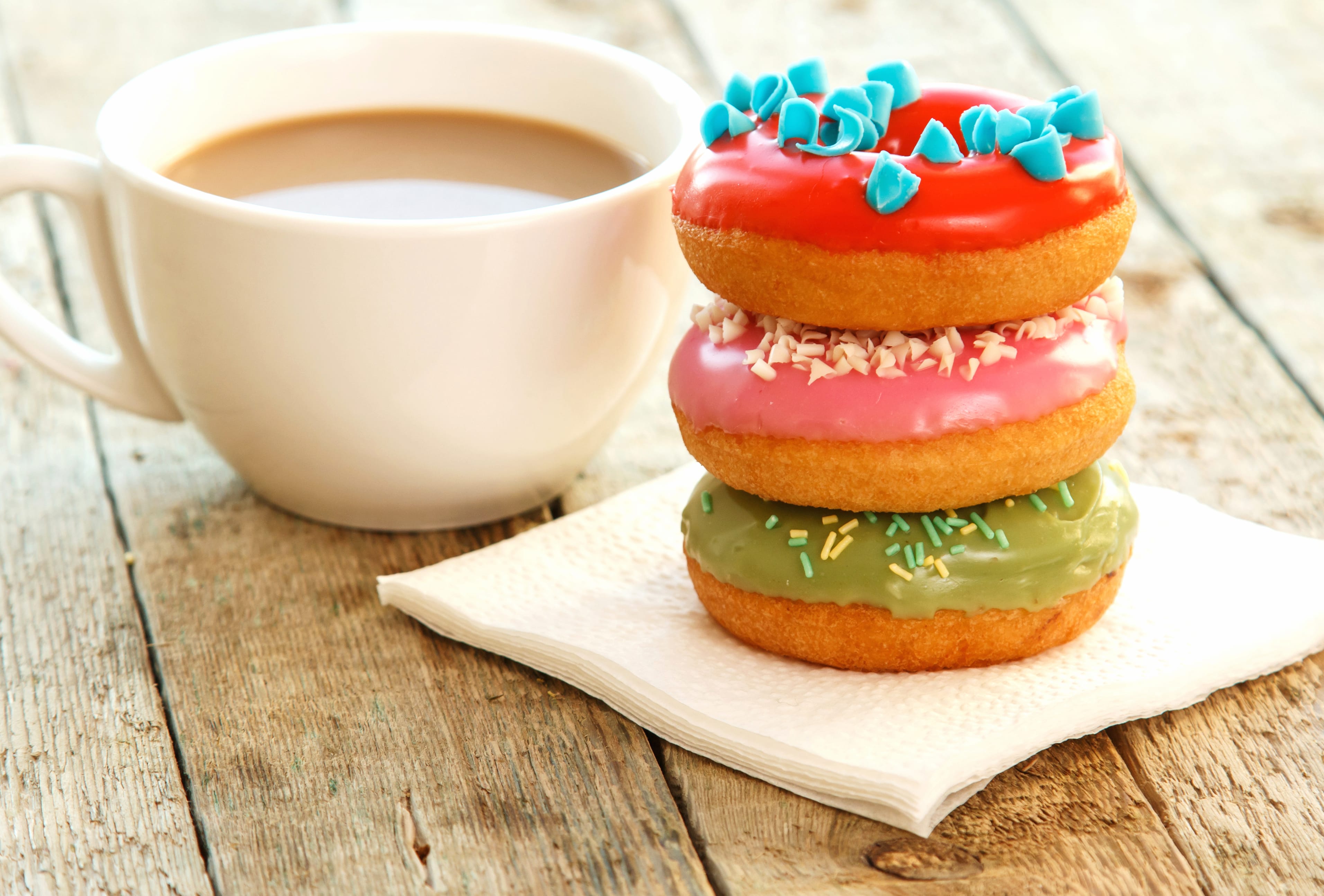 Coffee Sweets Food Doughnut wallpapers HD quality