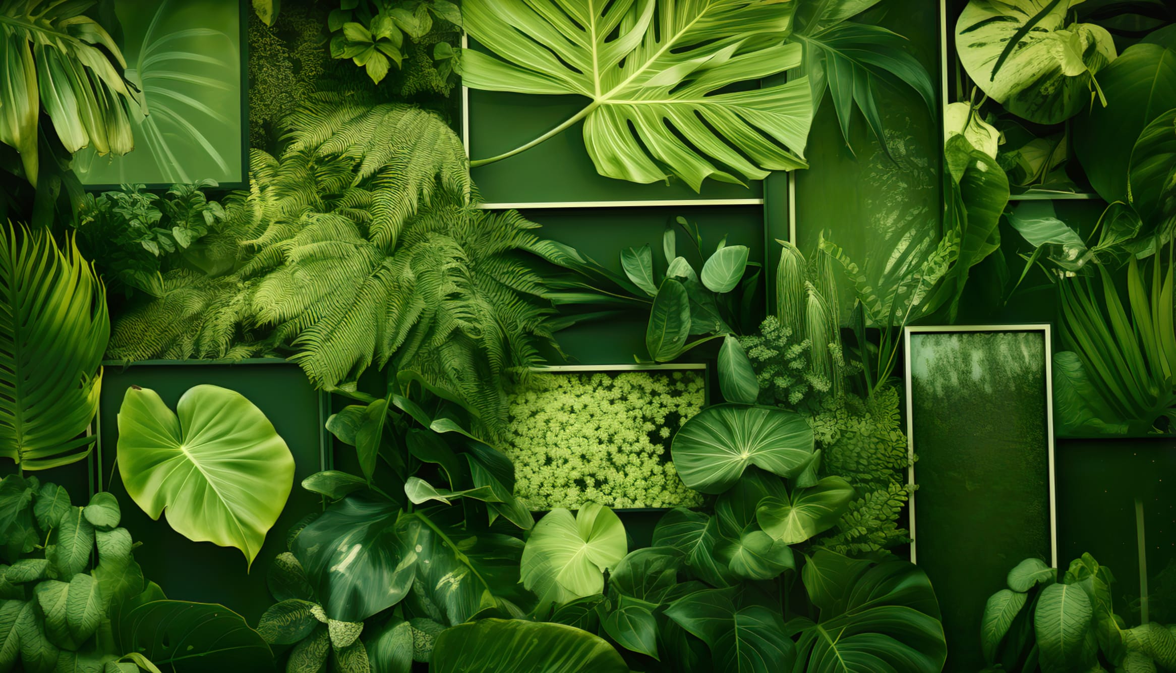 Collage Green Aesthetic at 1024 x 768 size wallpapers HD quality