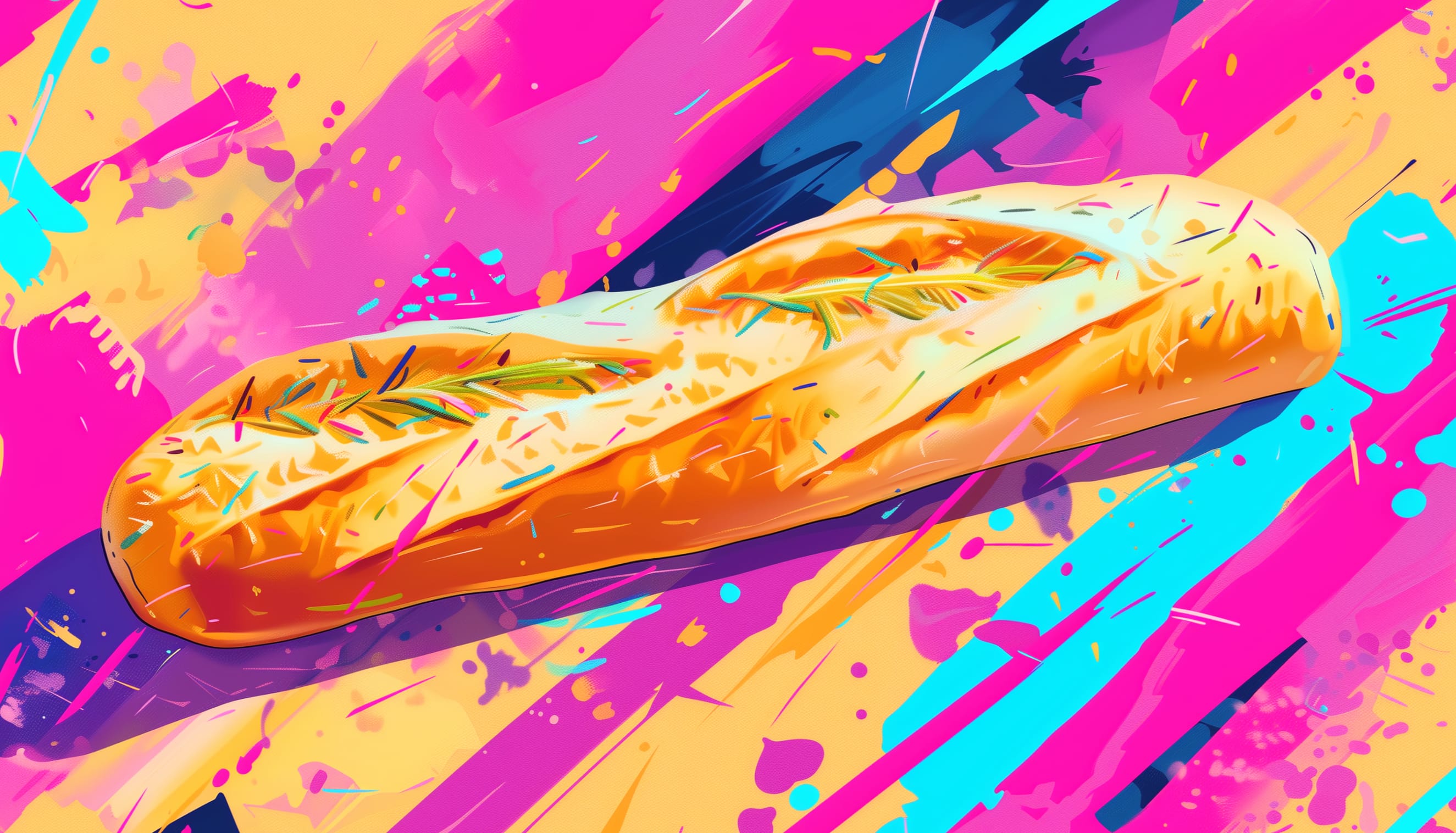 Colorful Baguette Bread wallpapers HD quality