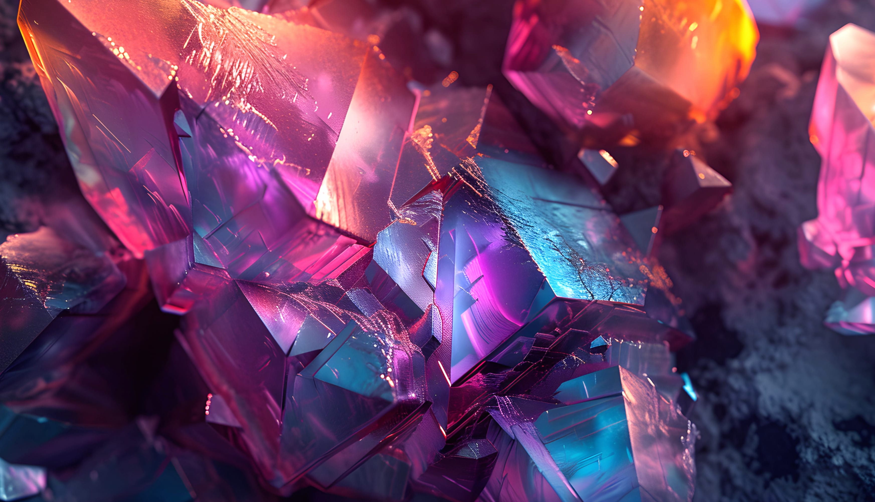 Colorful Crystals at 640 x 960 iPhone 4 size wallpapers HD quality