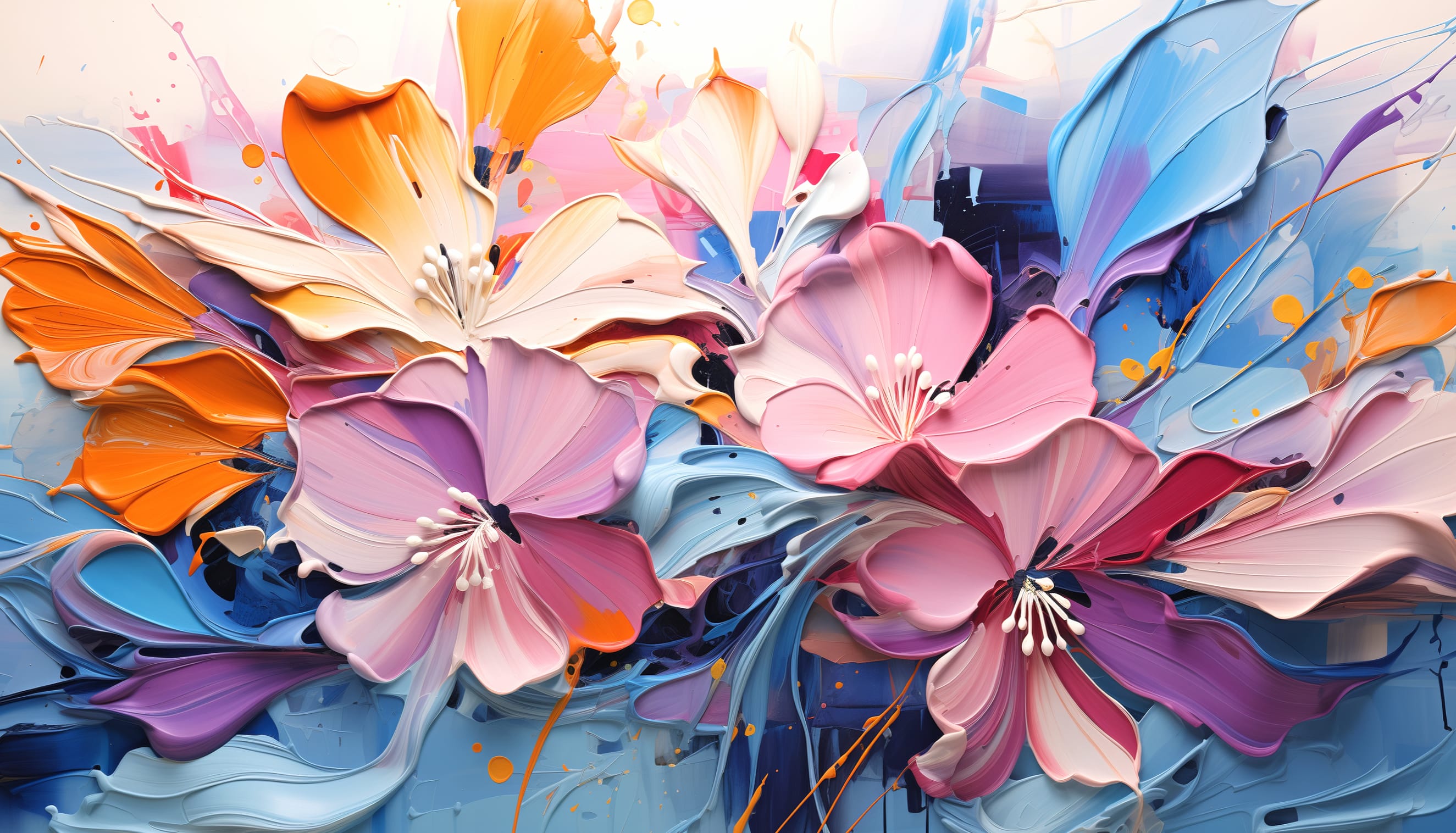 Colorful Floral Paint Art wallpapers HD quality