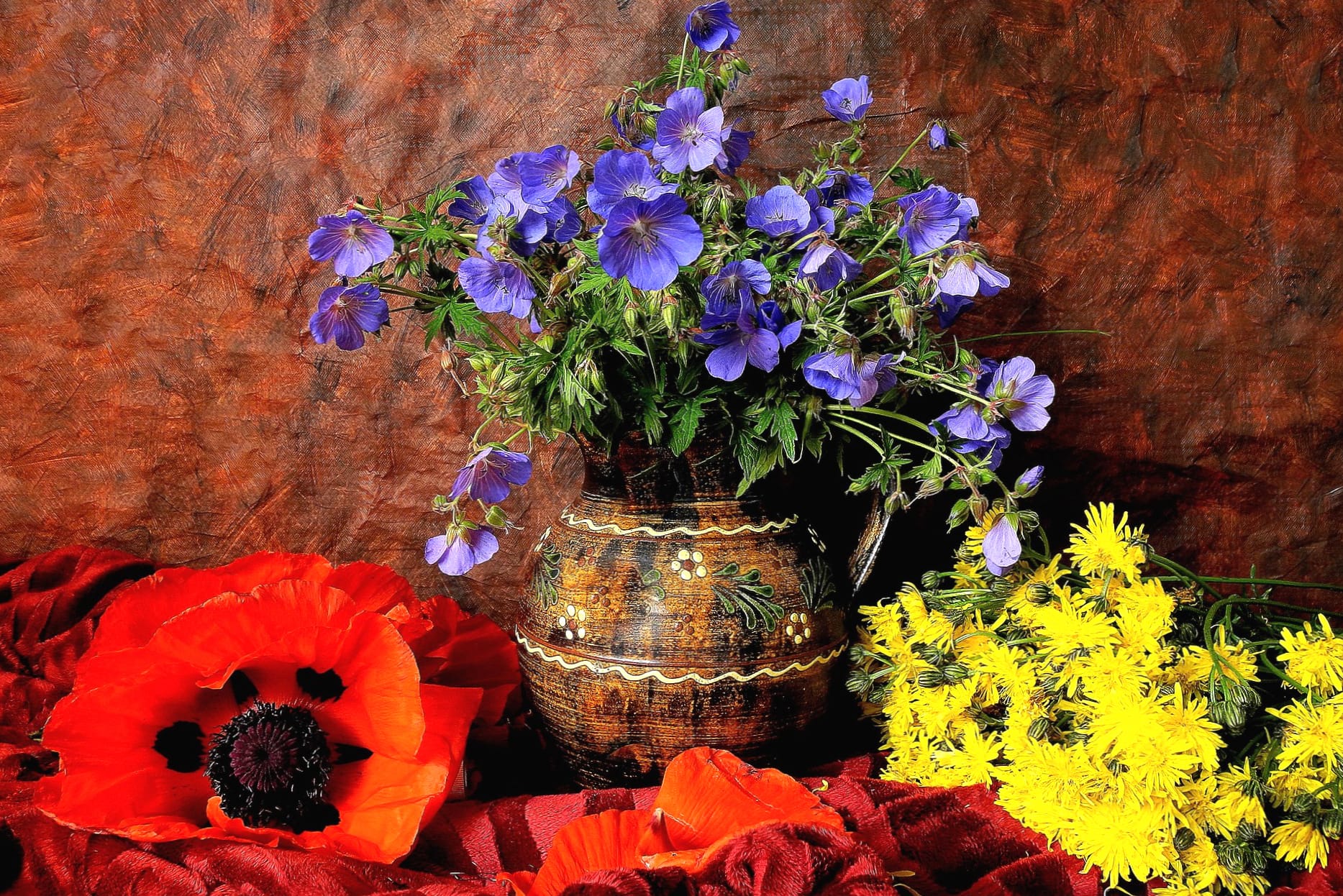 Colorful Floral Still Life at 640 x 960 iPhone 4 size wallpapers HD quality