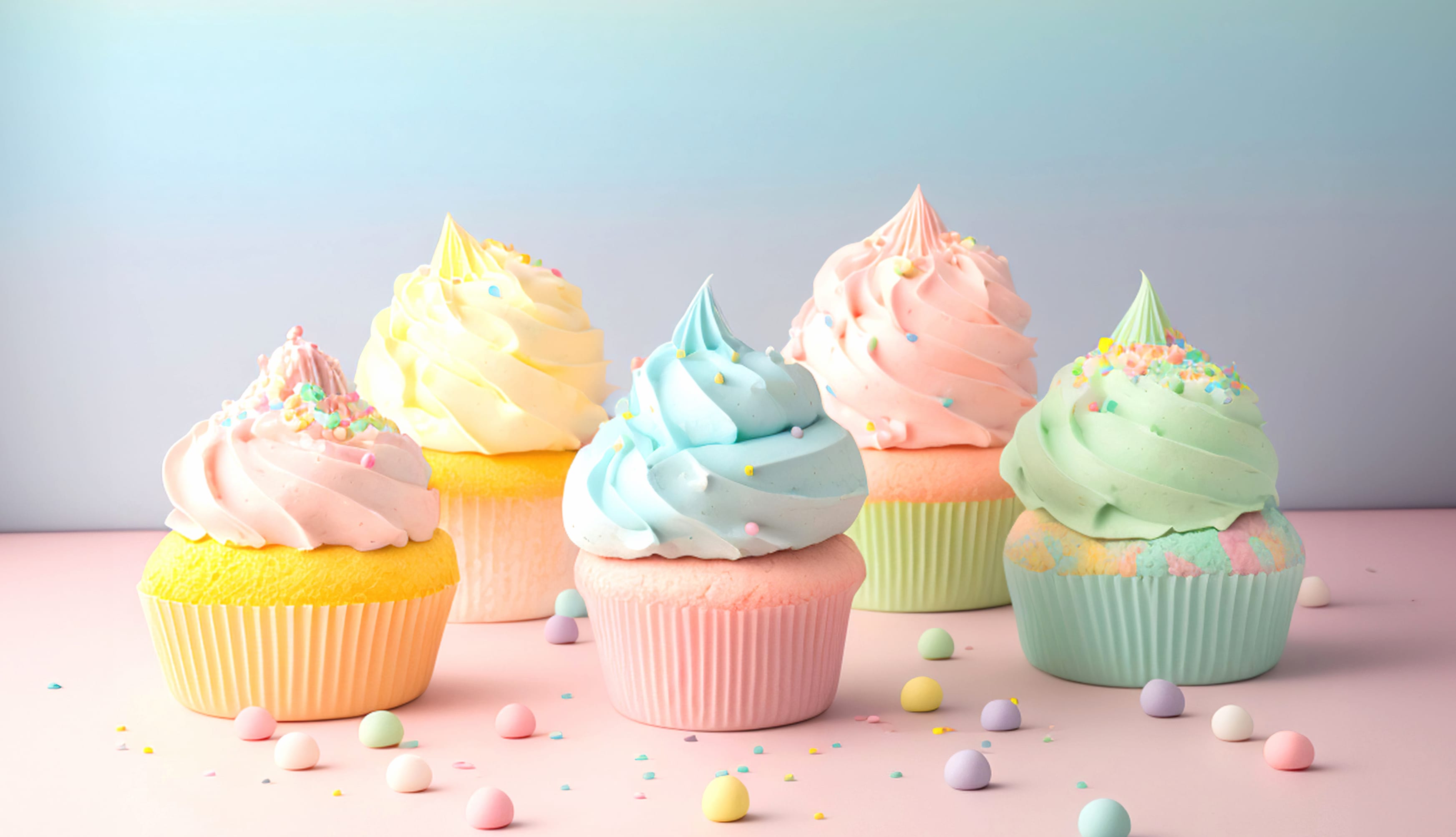 Colorful Ice cream Cupcakes wallpapers HD quality