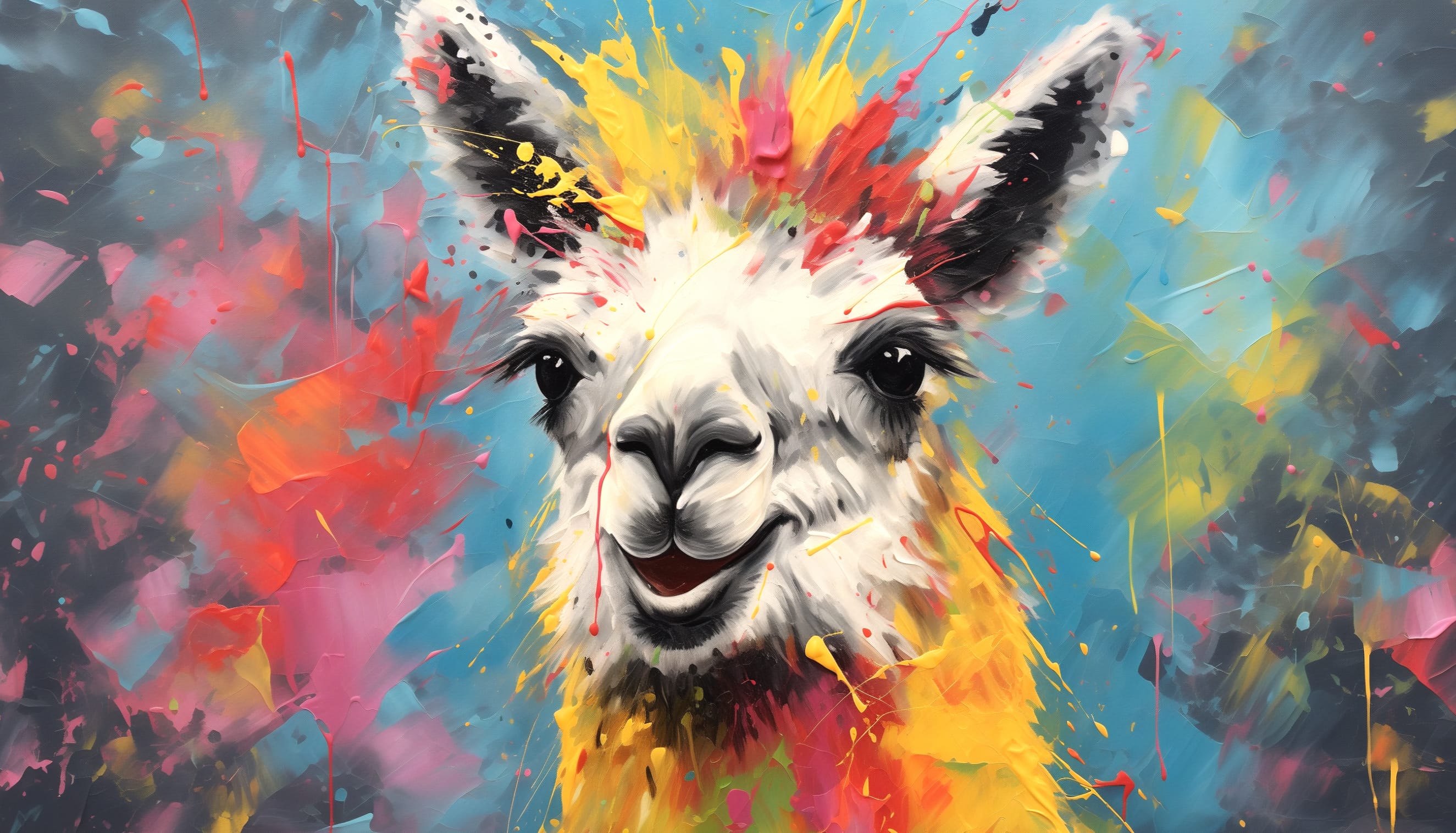 Colorful Llama Art wallpapers HD quality