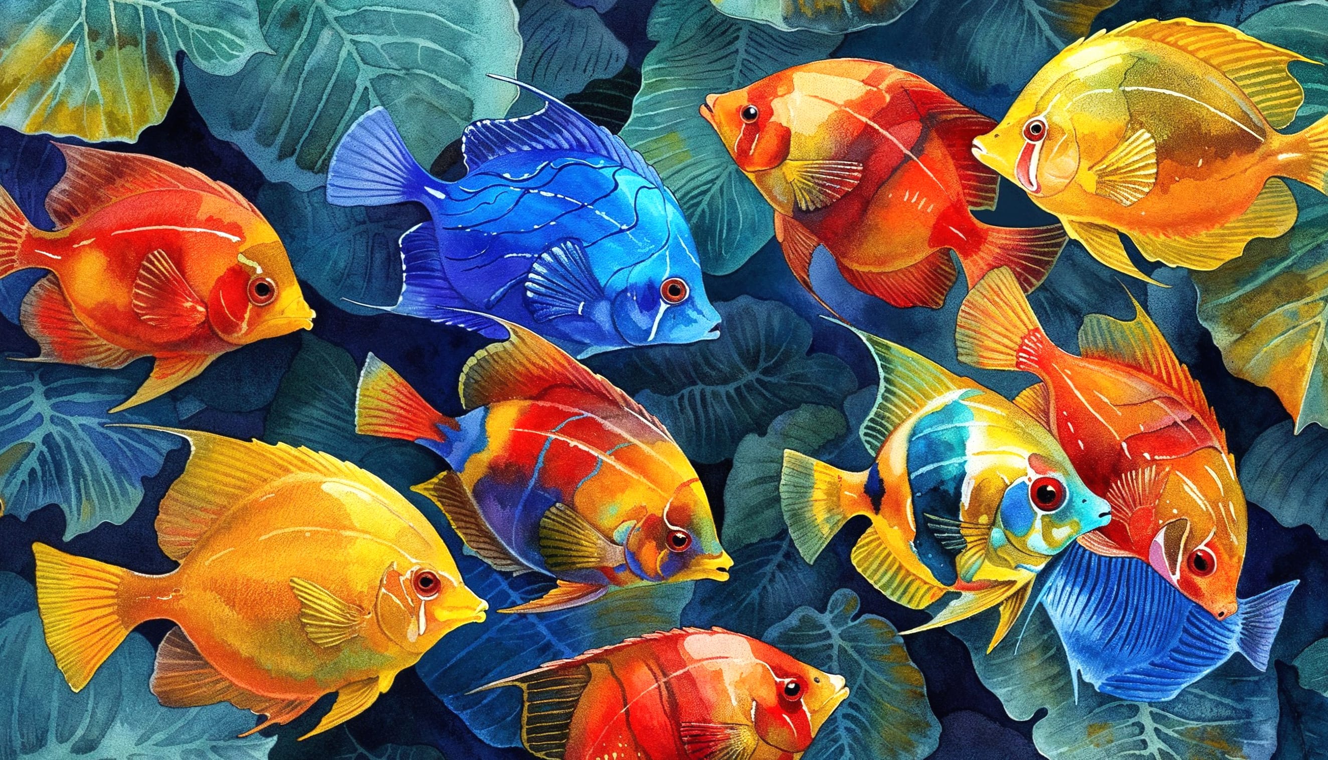 Colorful Tropical Fish - Free! wallpapers HD quality