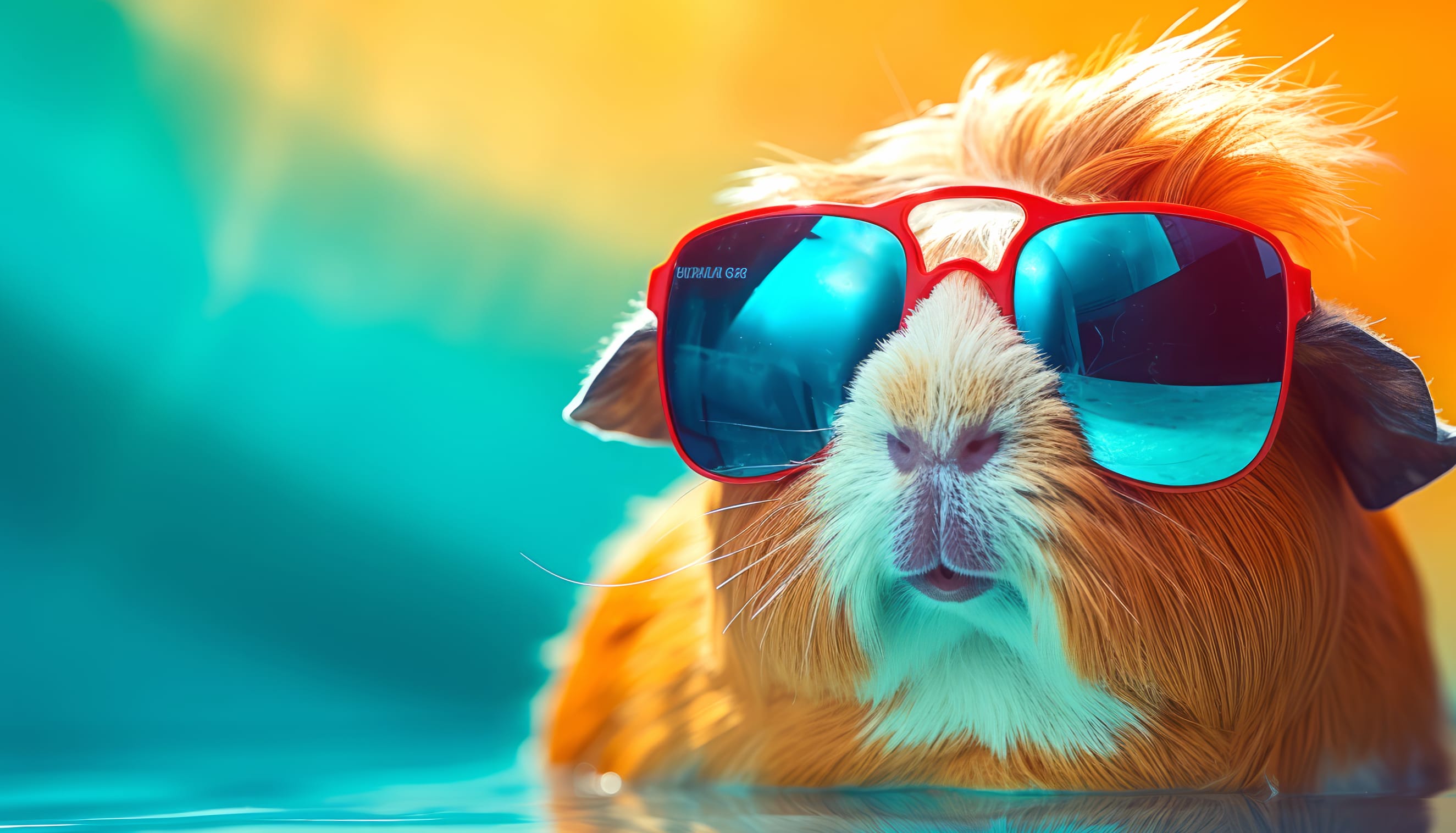 Cool Sunglasses Guinea Pig at 1024 x 1024 iPad size wallpapers HD quality