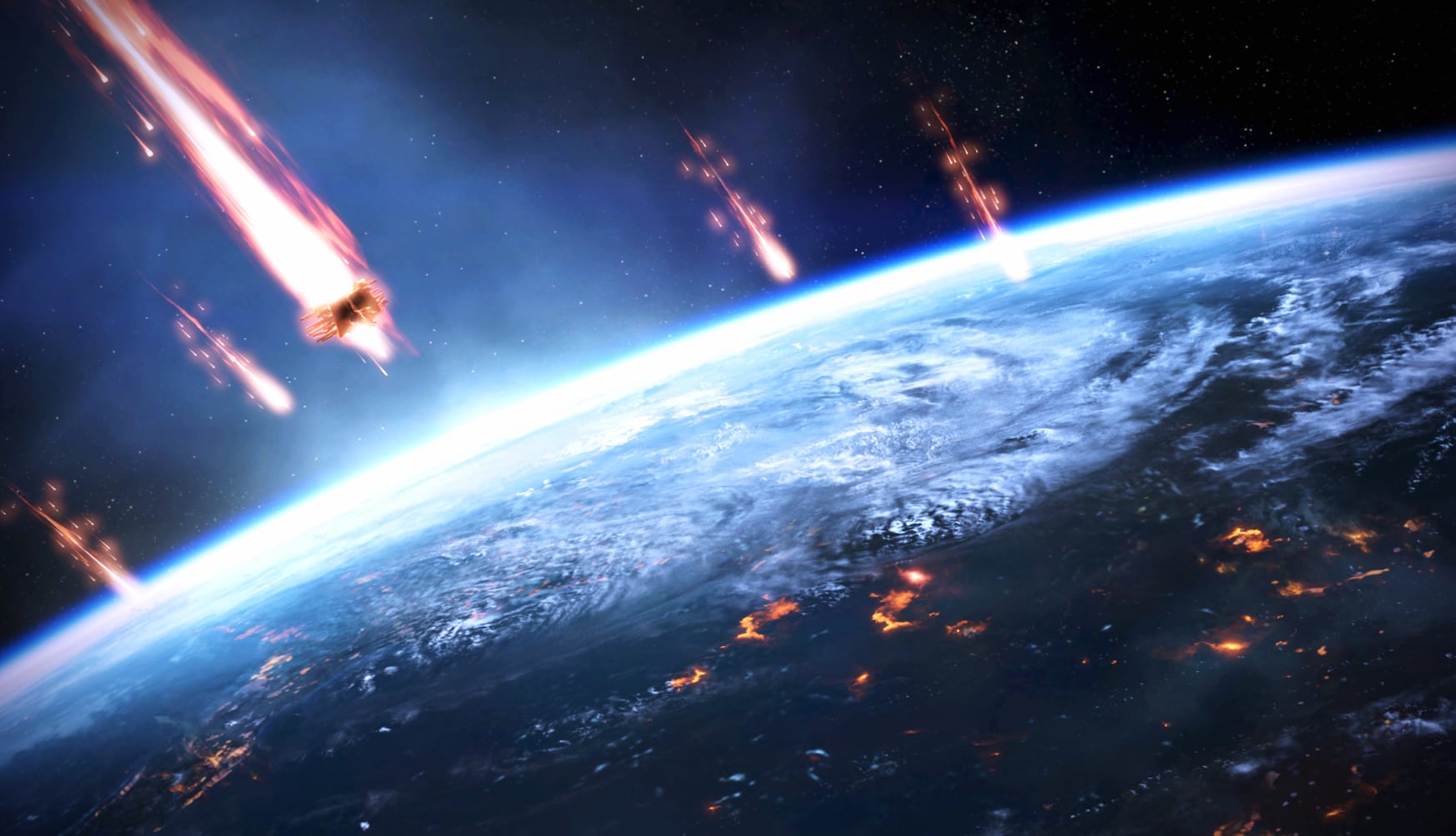 Cosmic Descent Mass Effect of Planetary Chaos at 2560 x 1440 HD size wallpapers HD quality