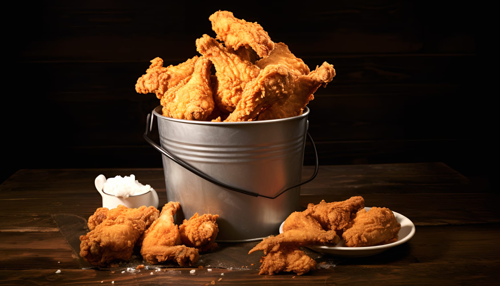 Crispy Fried Chicken Bucket wallpapers HD quality