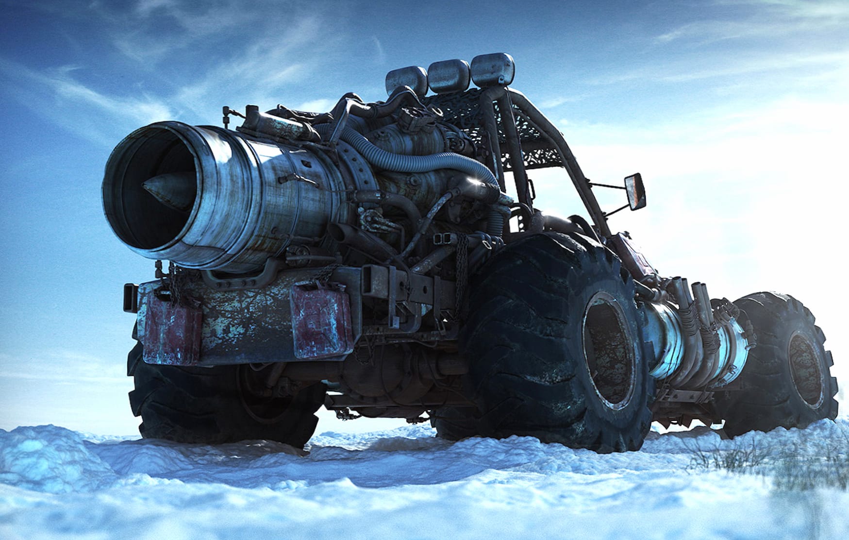 Custom Vehicle Power on Snowy Terrain wallpapers HD quality