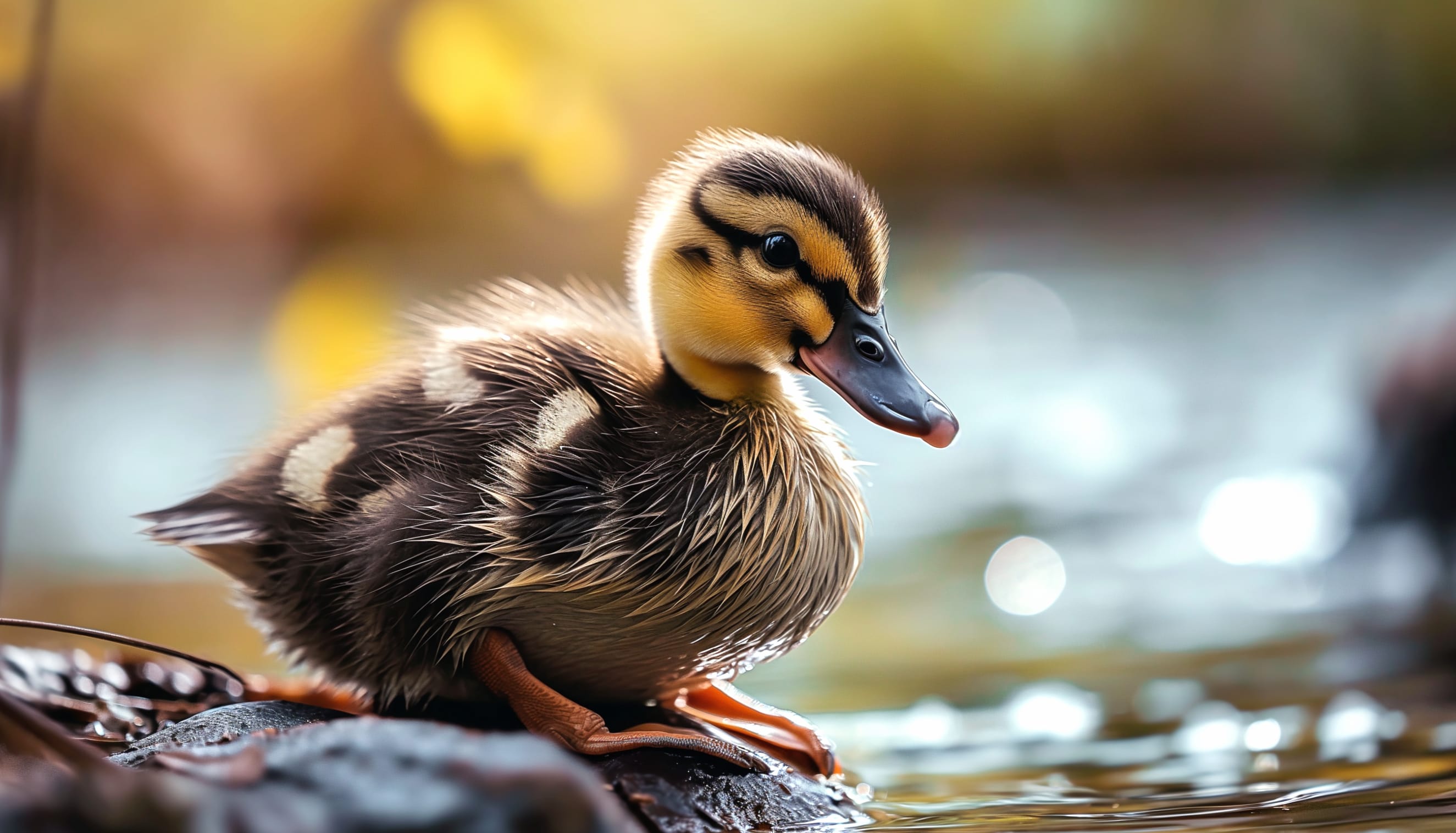 Cute Duckling - Nature & Wildlife Background at 2560 x 1440 HD size wallpapers HD quality