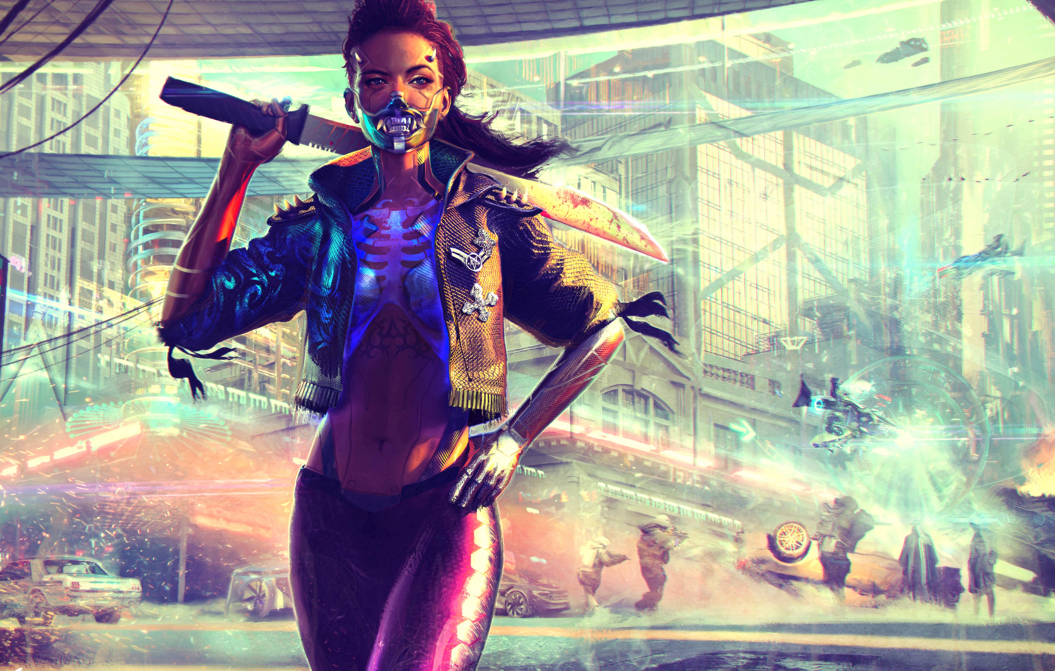 Cyberpunk 2077 Stylish Character at 640 x 960 iPhone 4 size wallpapers HD quality