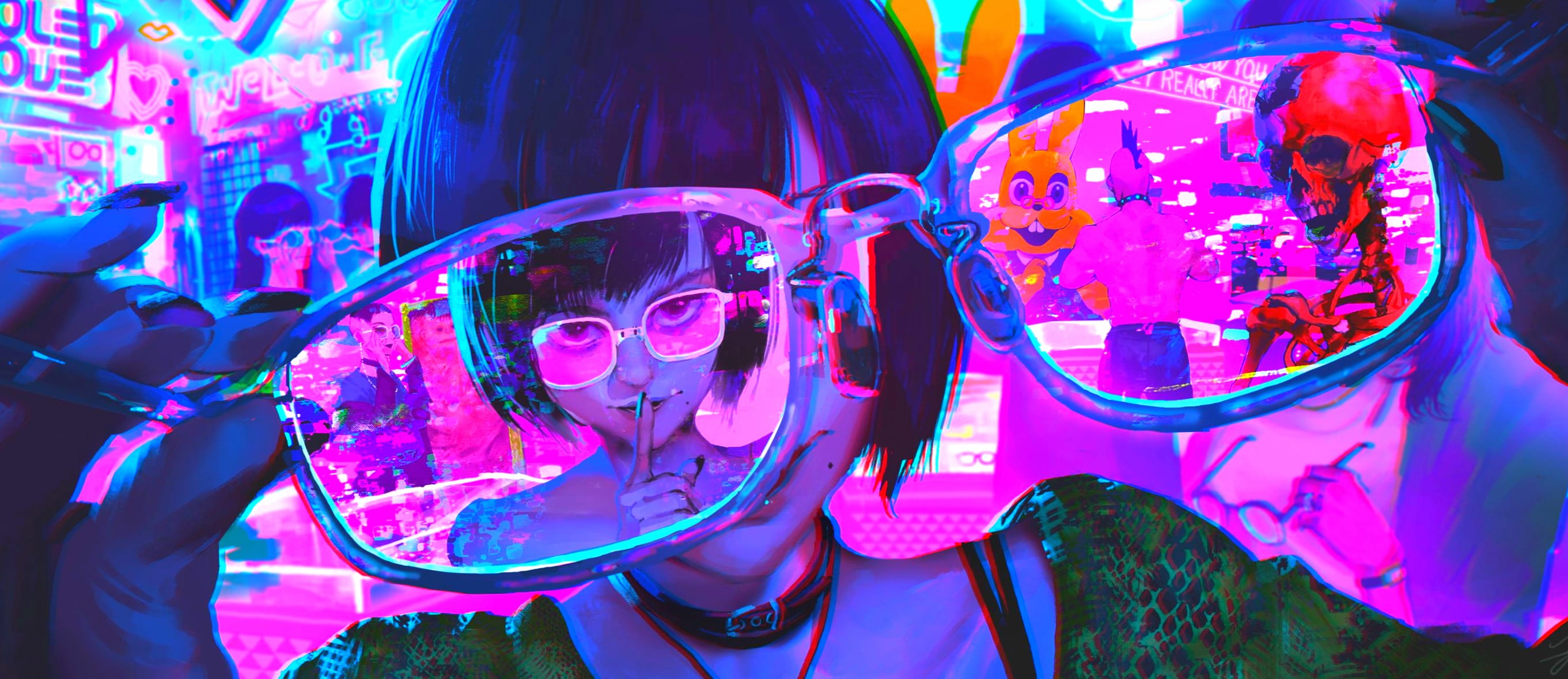 Cyberpunk Cyberpunk 2077 Anime Anime Girl Sunglasses wallpapers HD quality