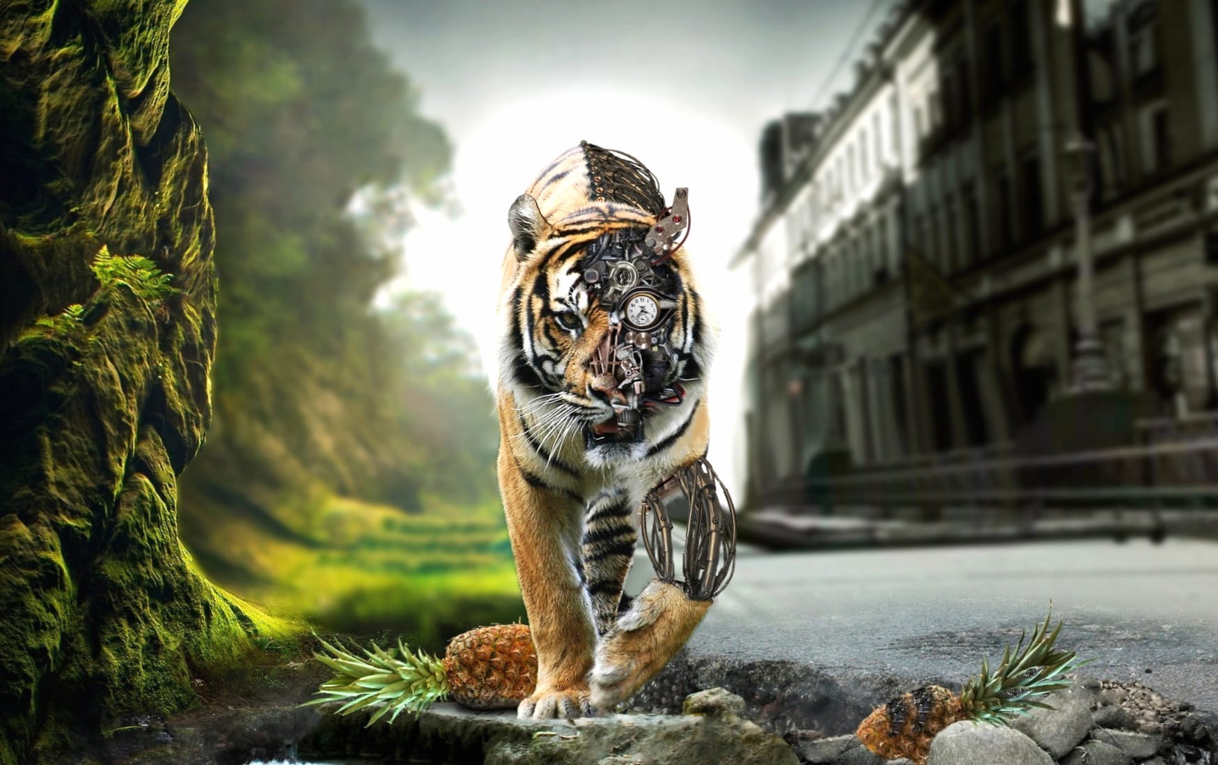 Cyborg Tiger A Stunning Sci-Fi wallpapers HD quality