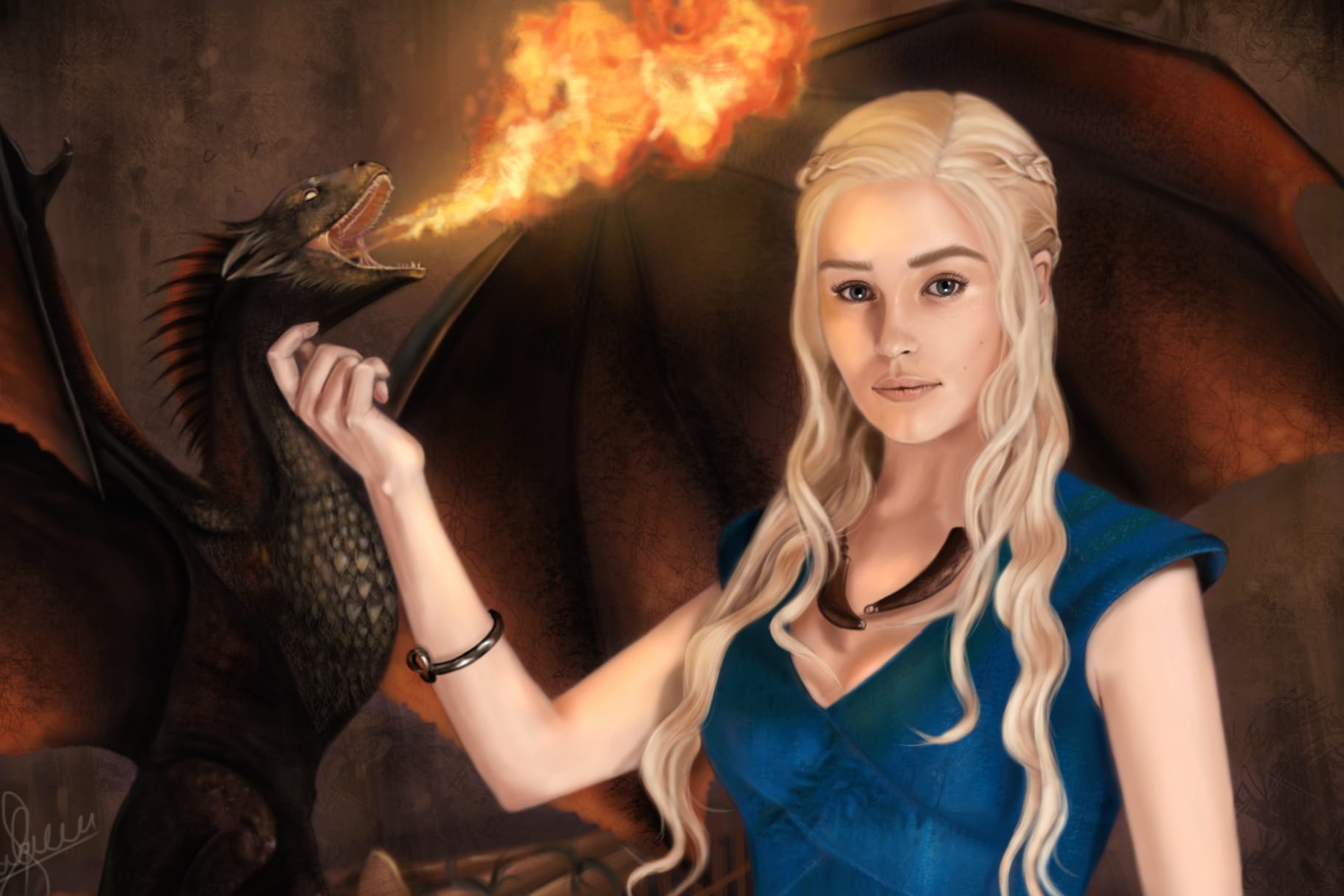 Daenerys and Dragon Game of Thrones wallpapers HD quality