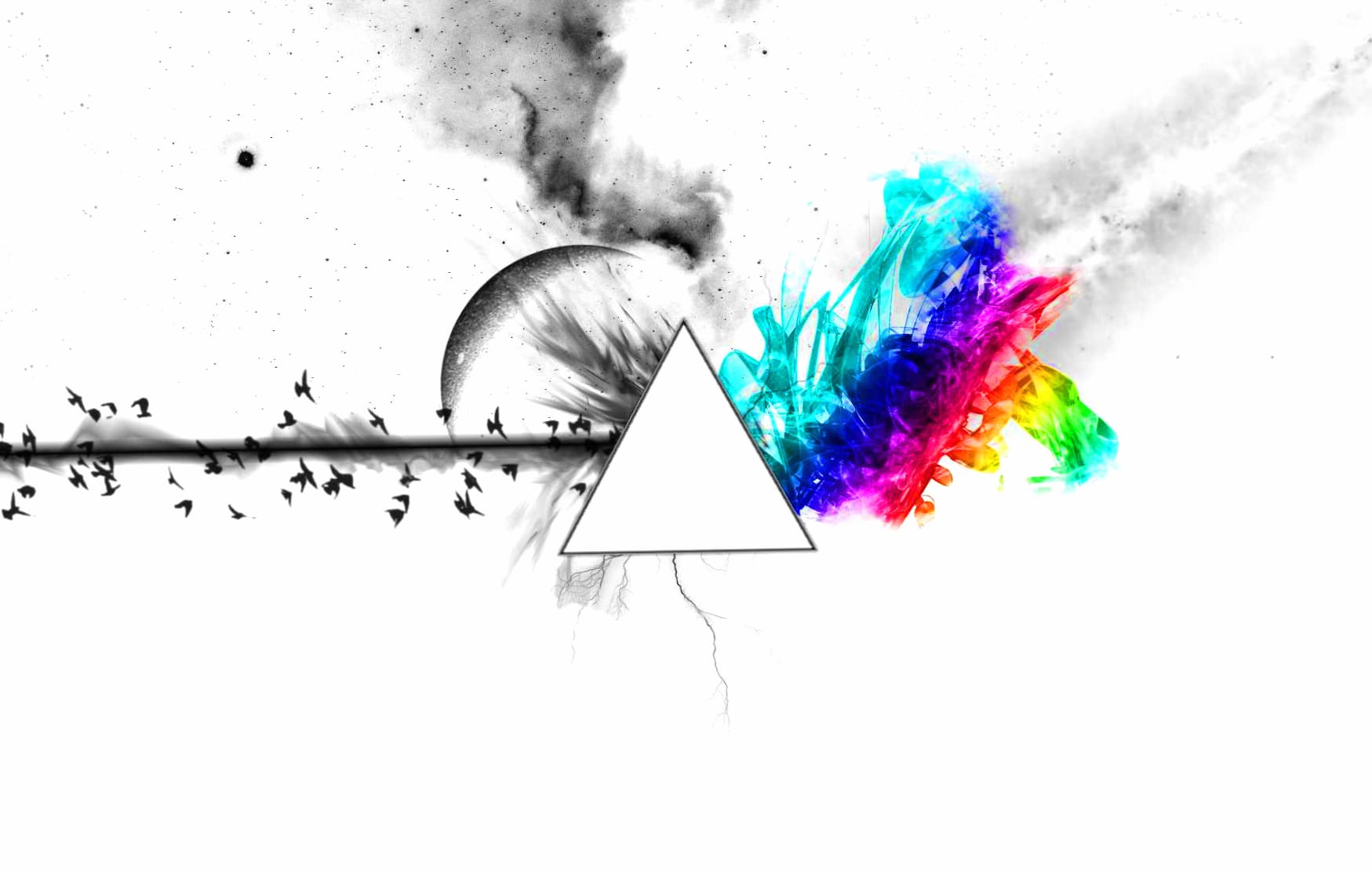 Dark Side of the Moon Inspired at 2048 x 2048 iPad size wallpapers HD quality