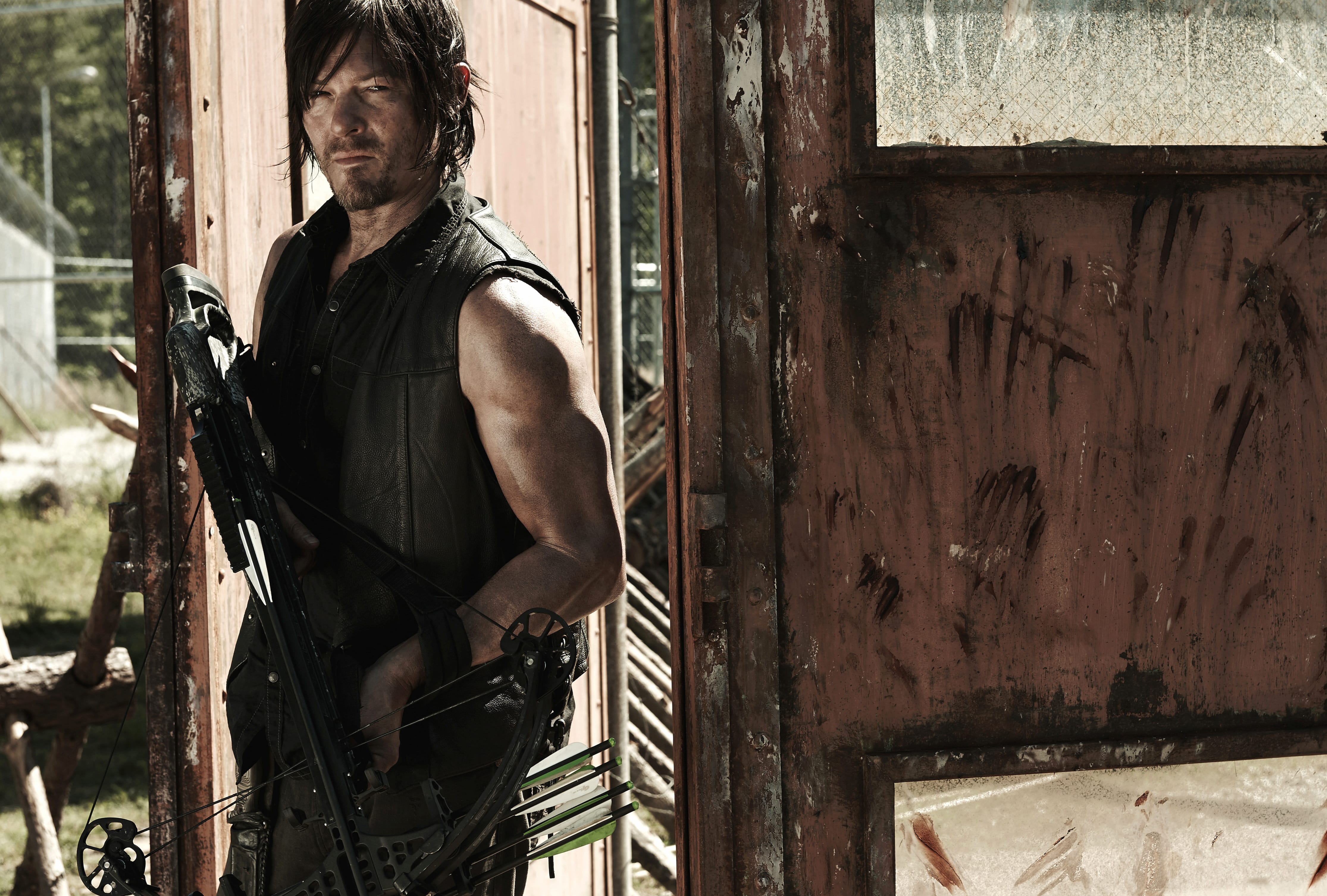 Daryl Dixon with Crossbow - wallpapers HD quality