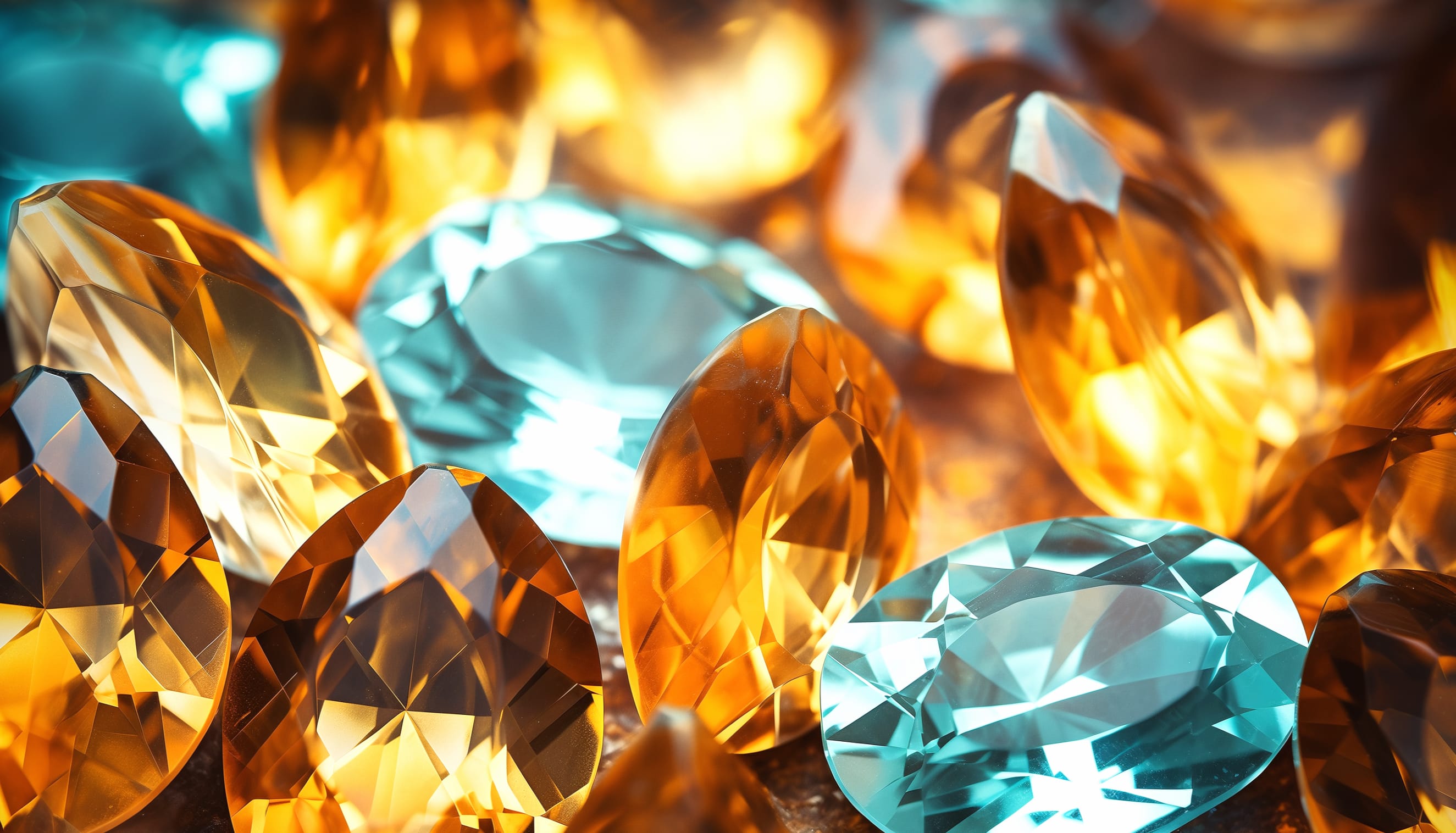 Dazzling Diamond and Topaz Gemstone wallpapers HD quality