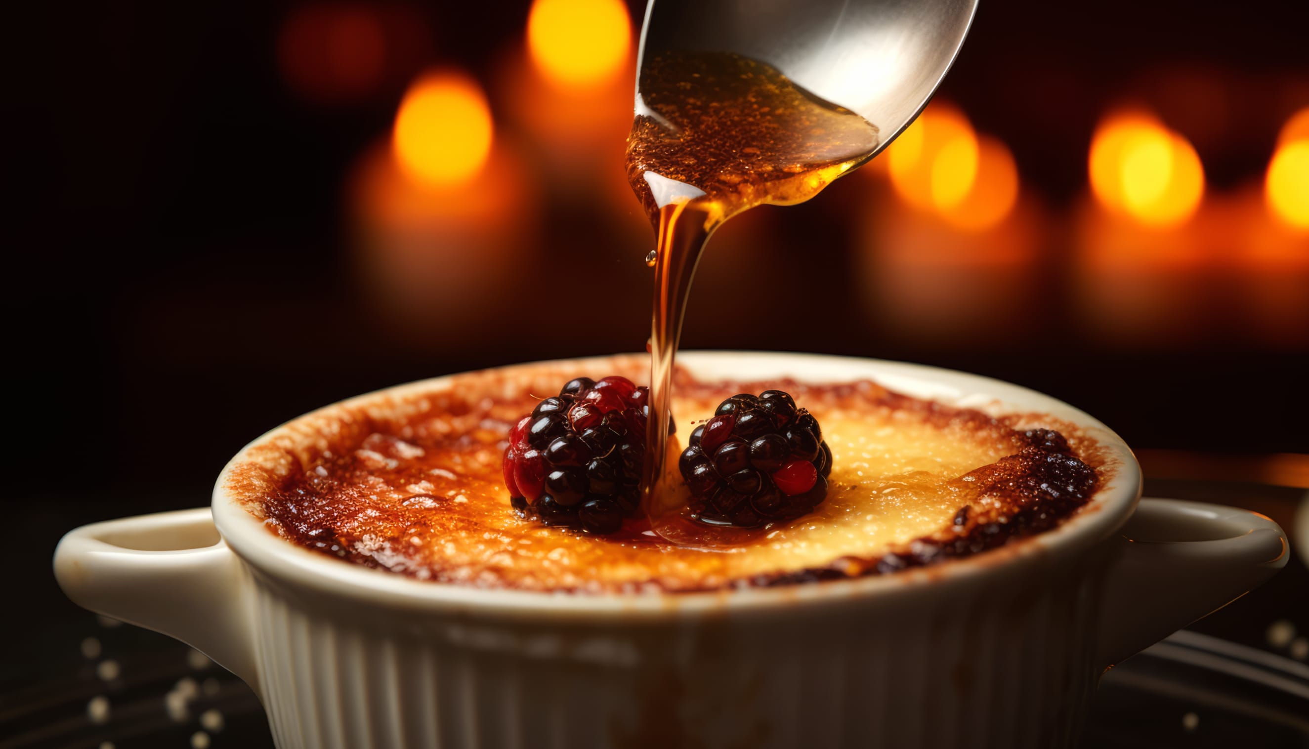 Decadent Crème Brûlée - Gourmet Sweet Treat Background wallpapers HD quality