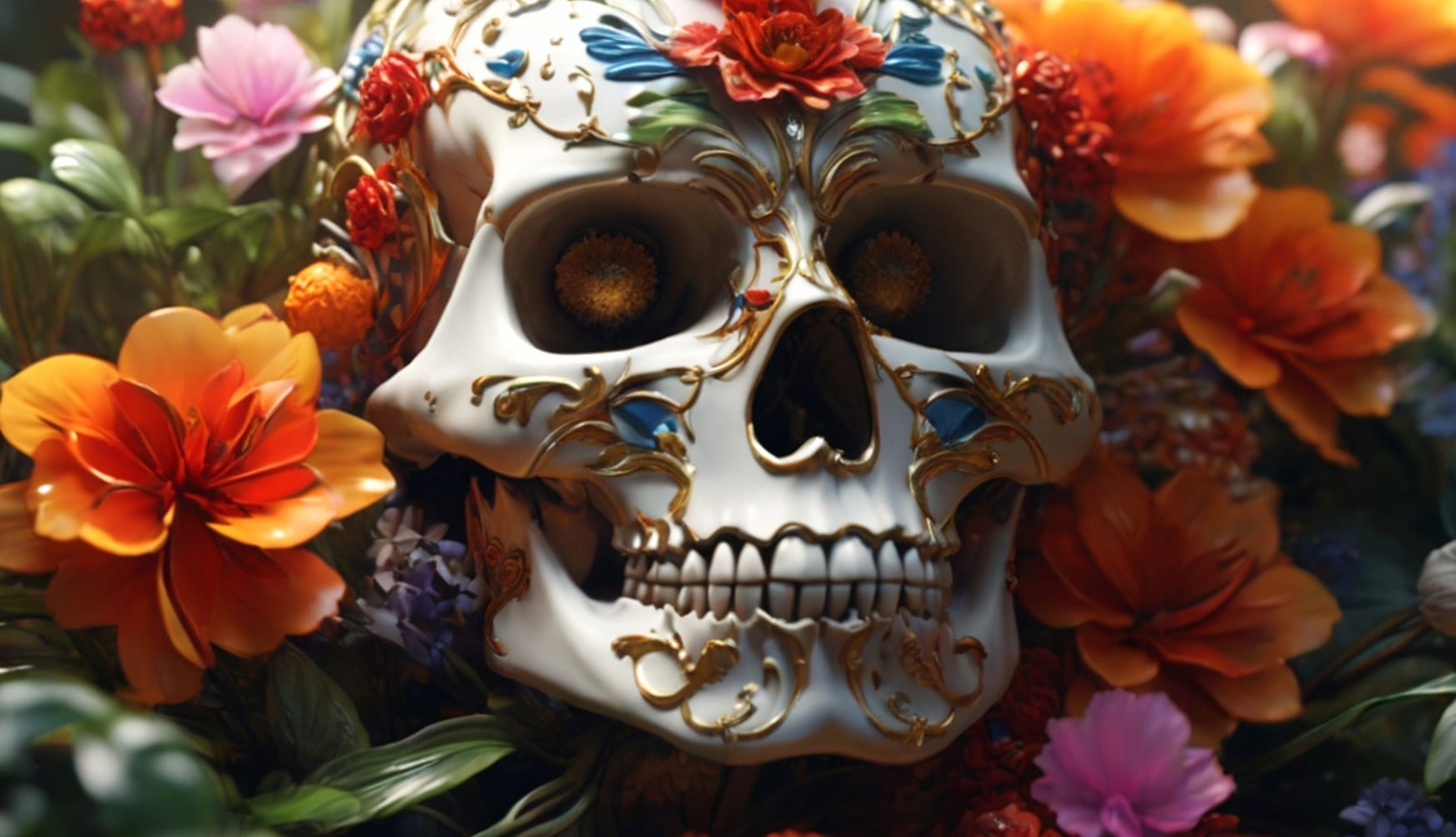 Decorated Skull wallpapers HD quality