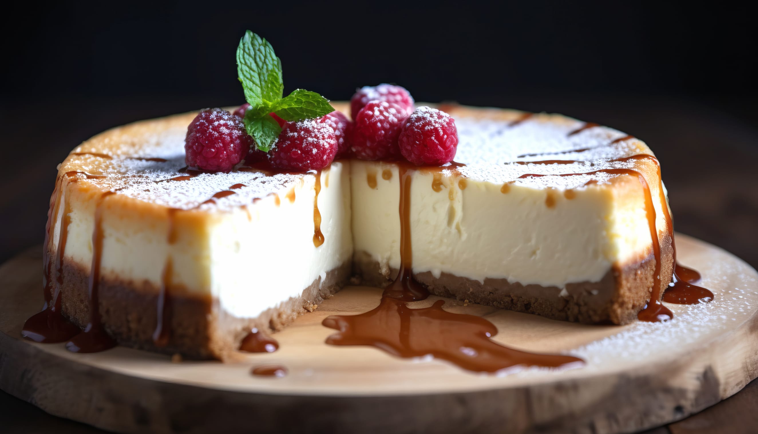 Delicious AI-Generated Cheesecake wallpapers HD quality