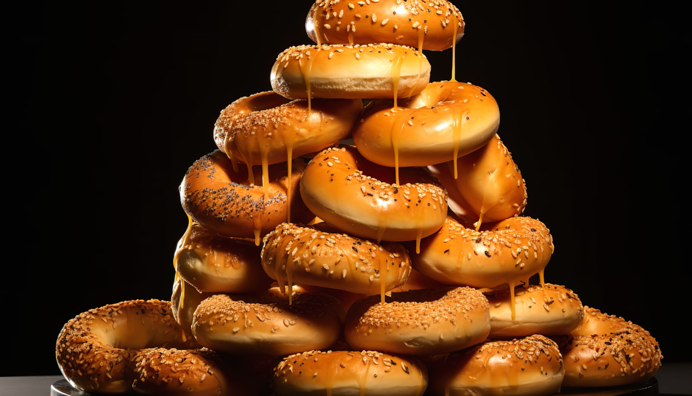 Delicious Bagel Tower Wallpaper wallpapers HD quality