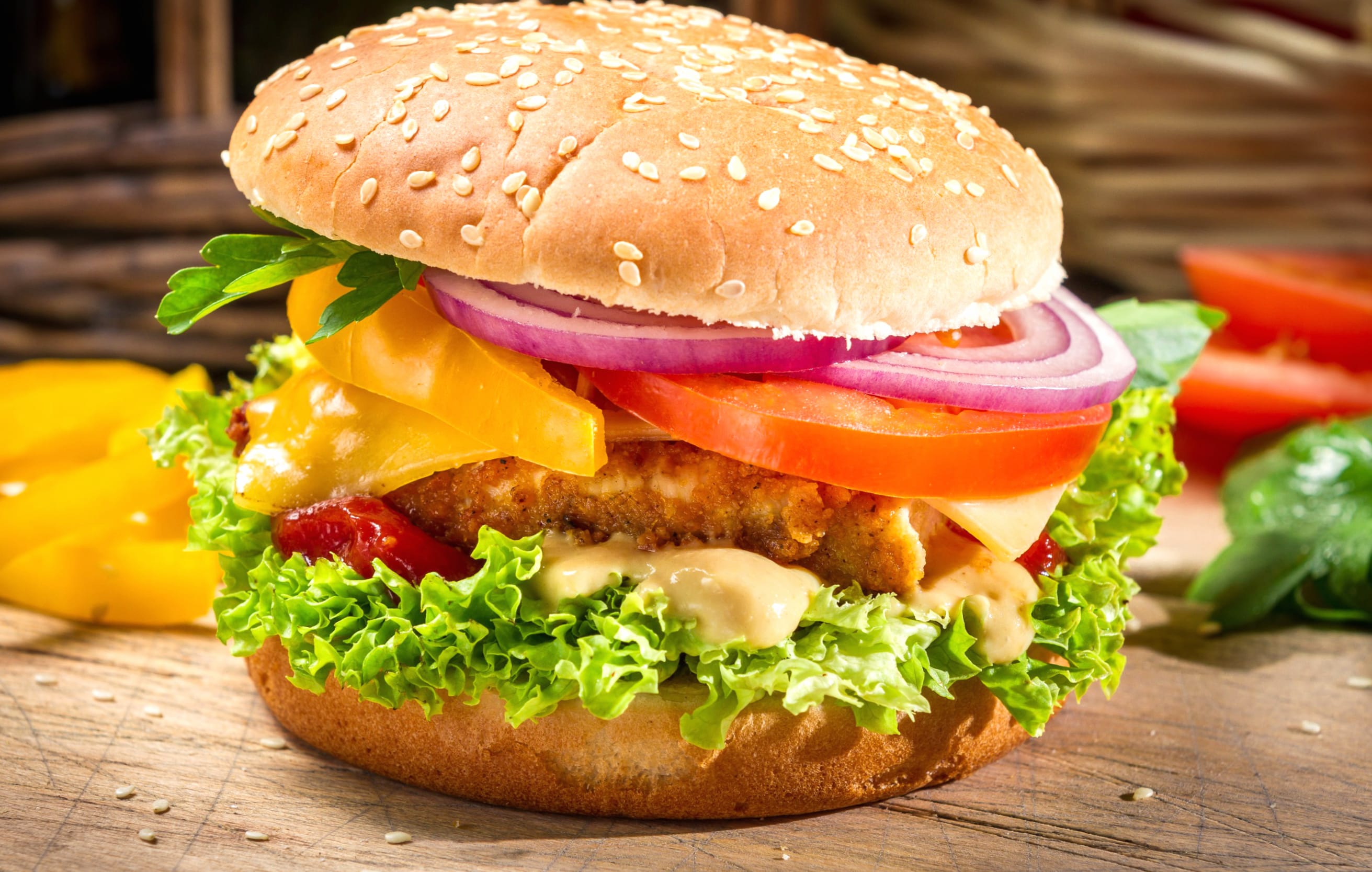 Delicious Burger Savor the Flavor! at 1280 x 720 HD size wallpapers HD quality