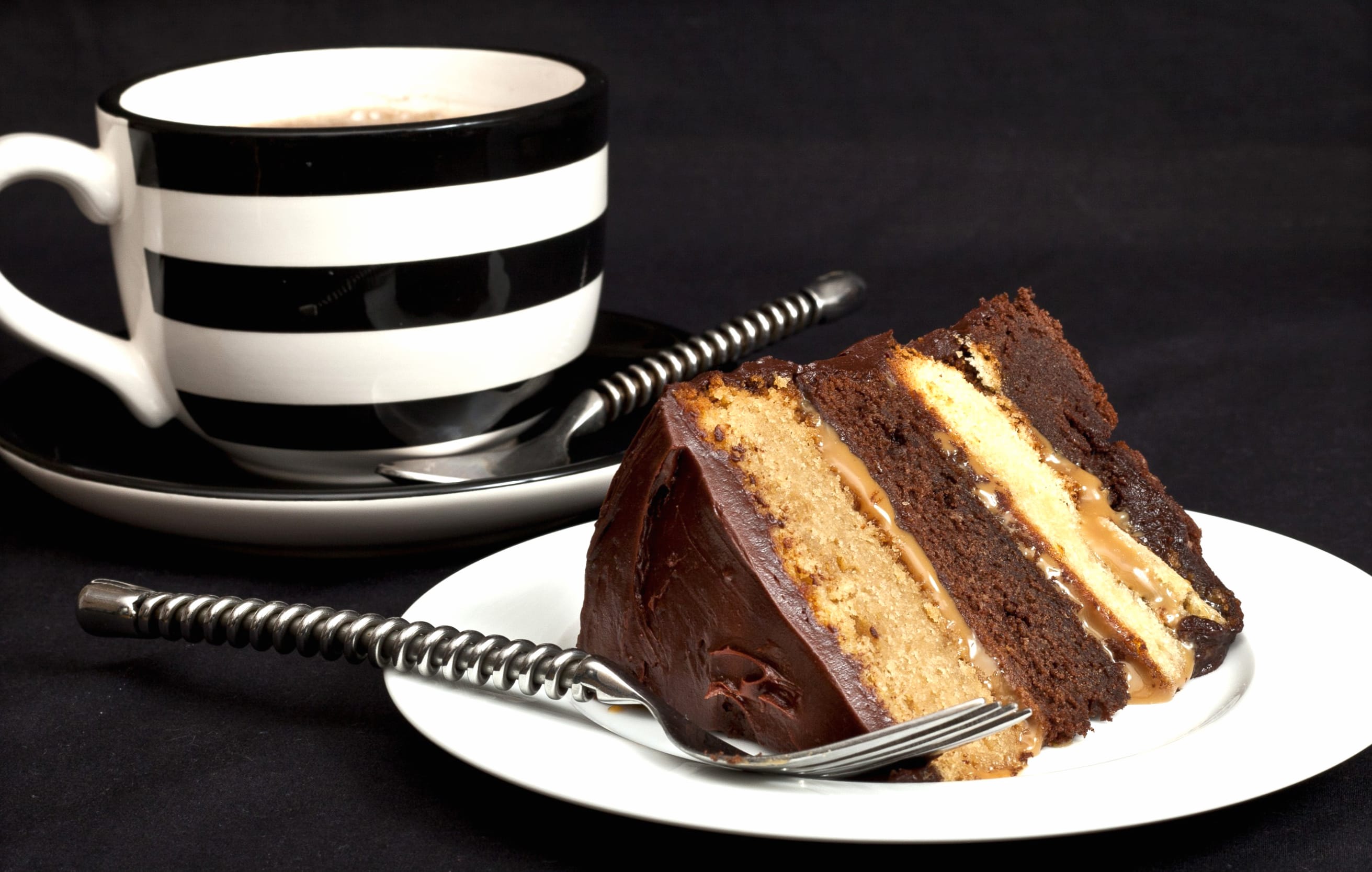 Delicious Cake and Coffee - at 1024 x 768 size wallpapers HD quality