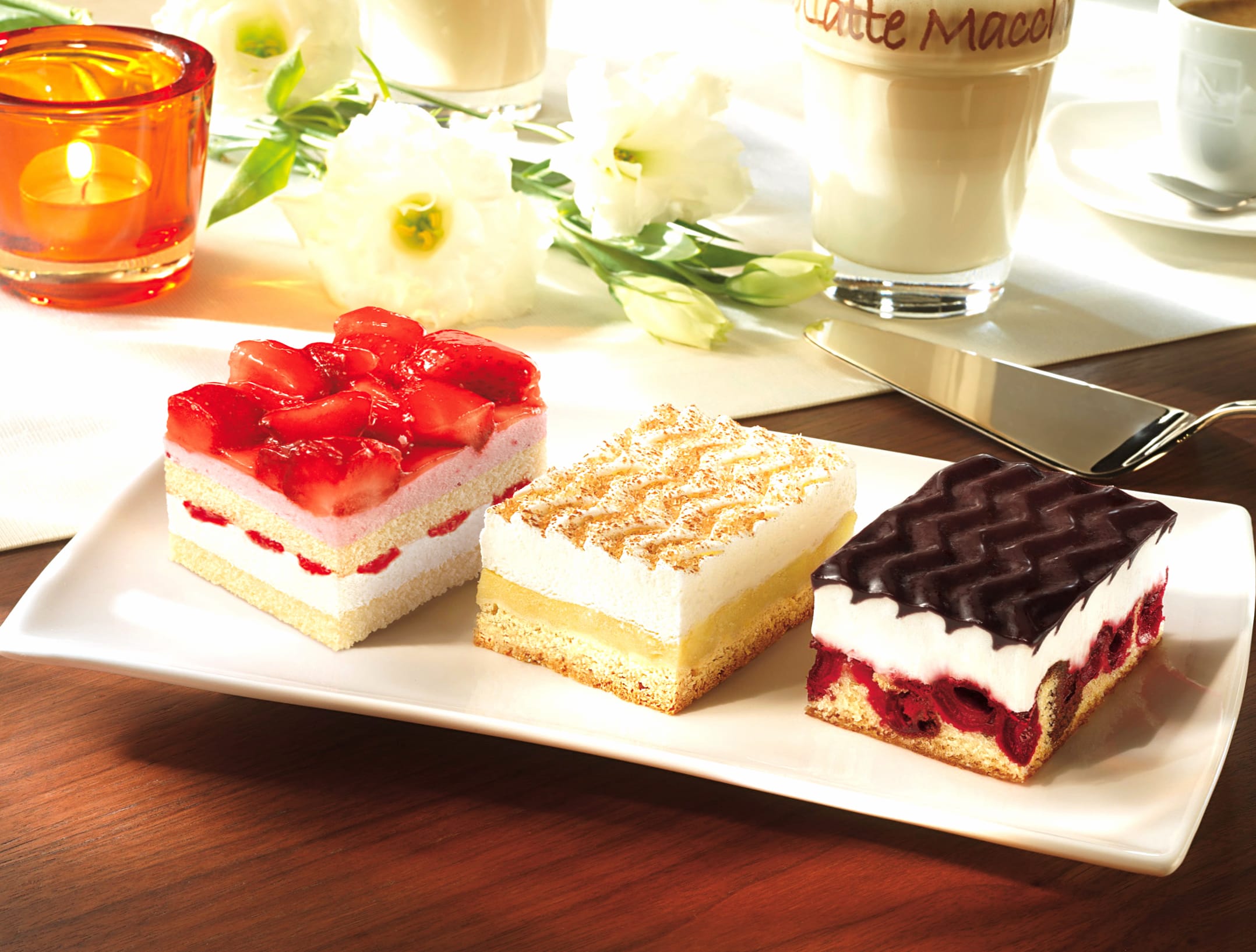 Delicious Cake Trio - at 1280 x 720 HD size wallpapers HD quality