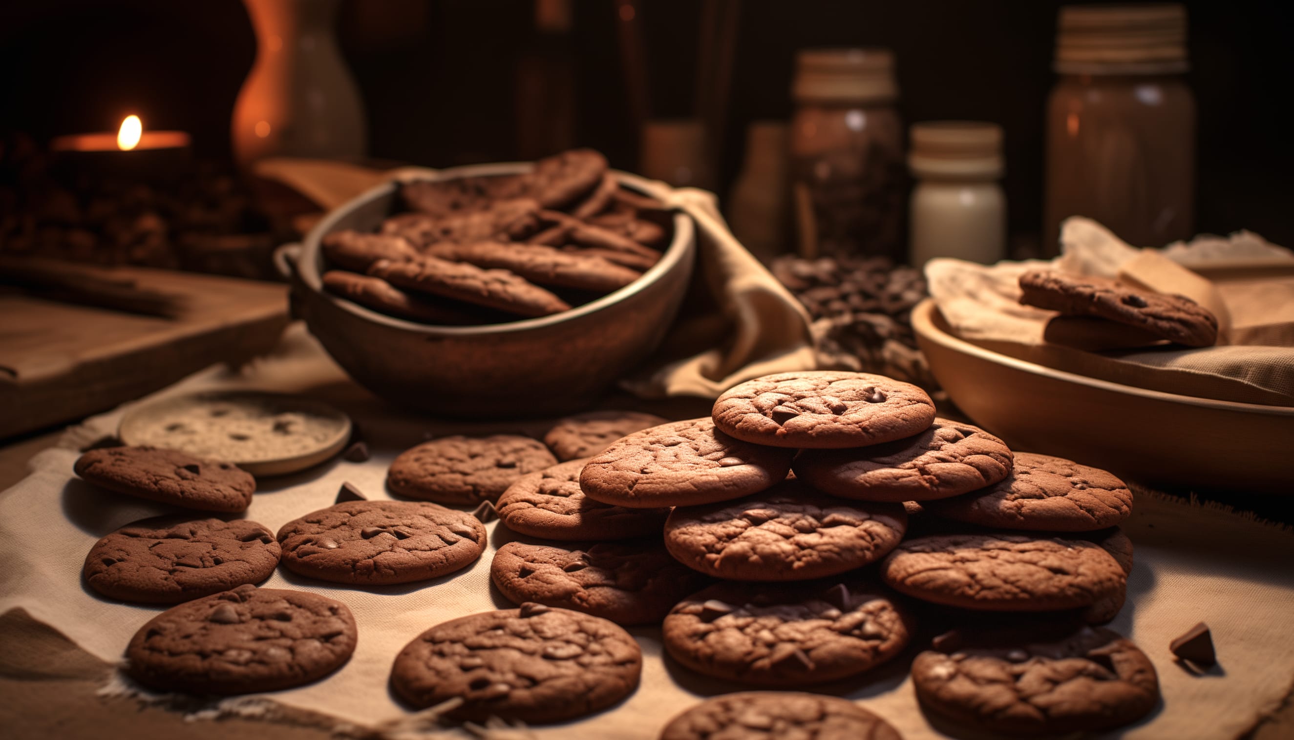 Delicious Chocolate Chip Cookies for Baking Enthusiasts wallpapers HD quality