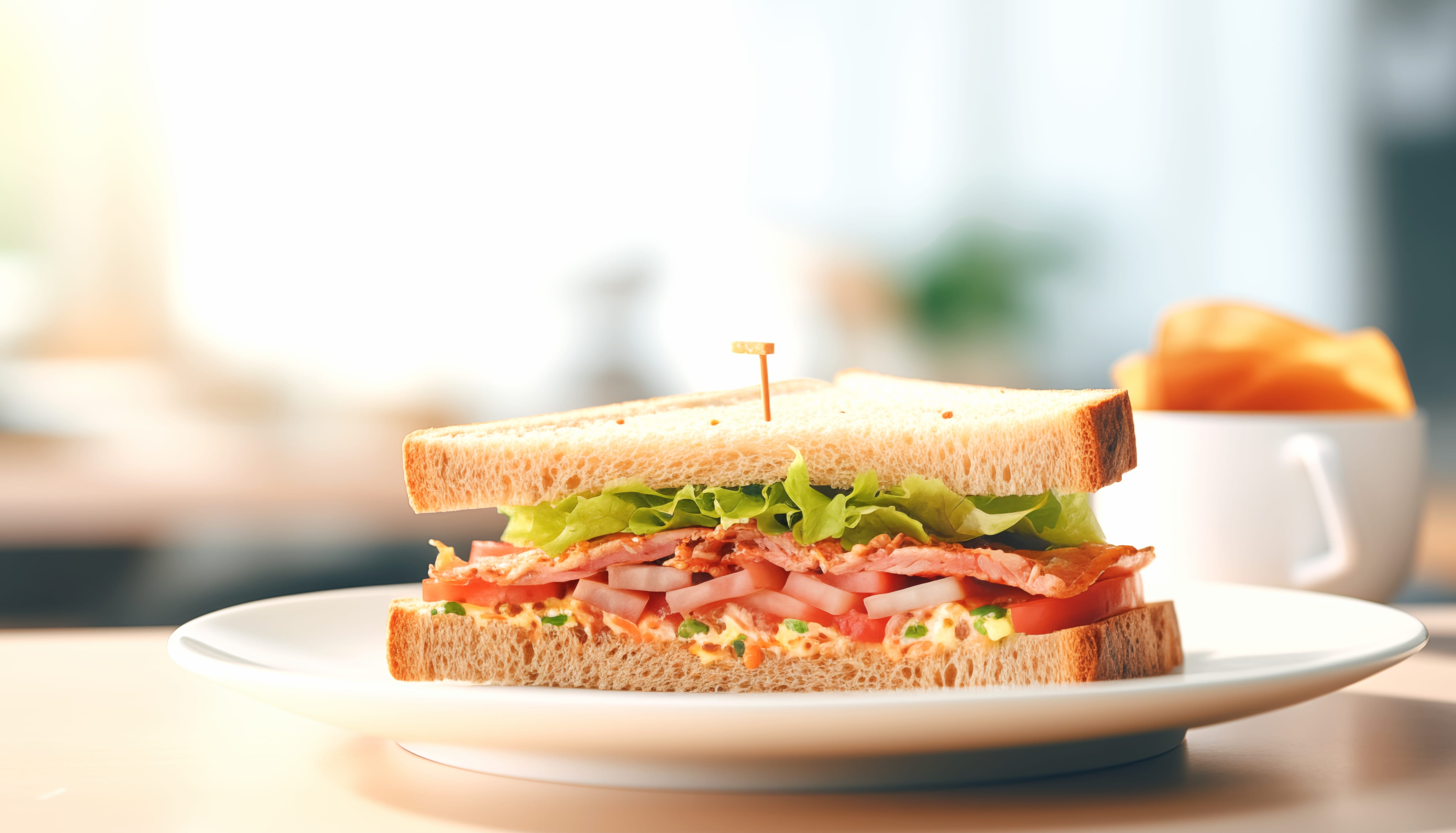 Delicious Club Sandwich at 1024 x 1024 iPad size wallpapers HD quality