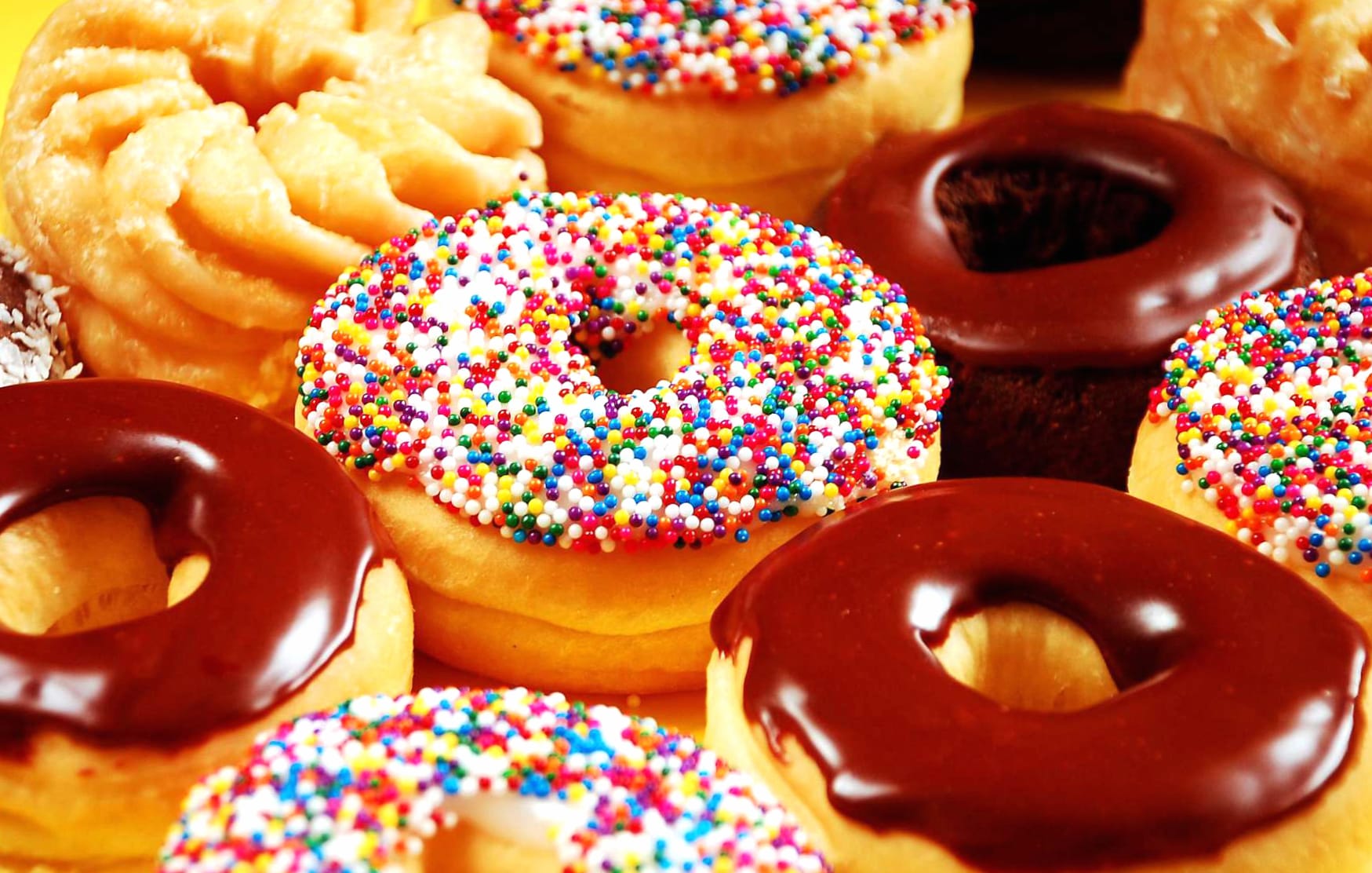 Delicious Doughnuts A Colorful Delight wallpapers HD quality