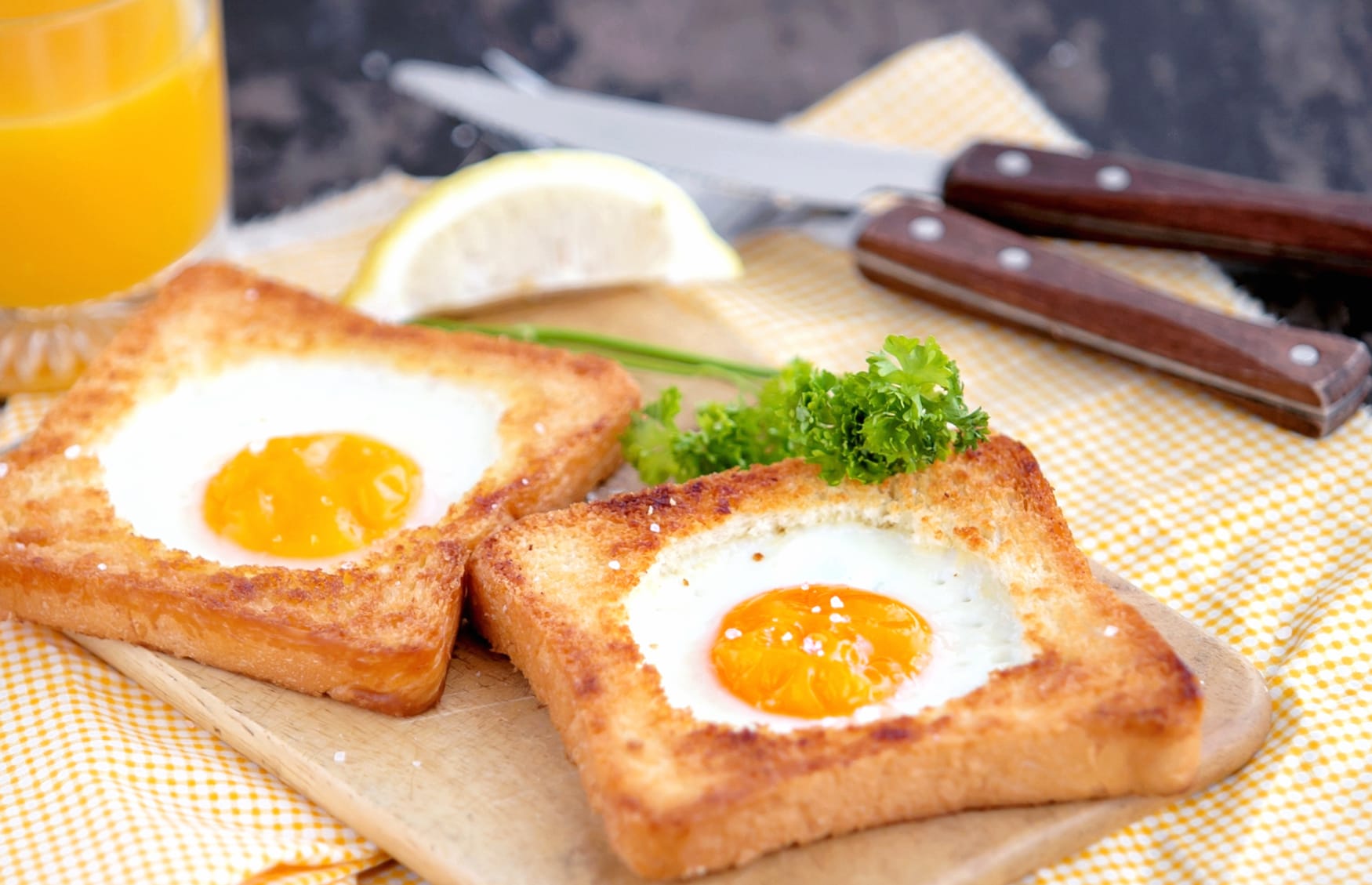 Delicious Egg Toast - at 1334 x 750 iPhone 7 size wallpapers HD quality