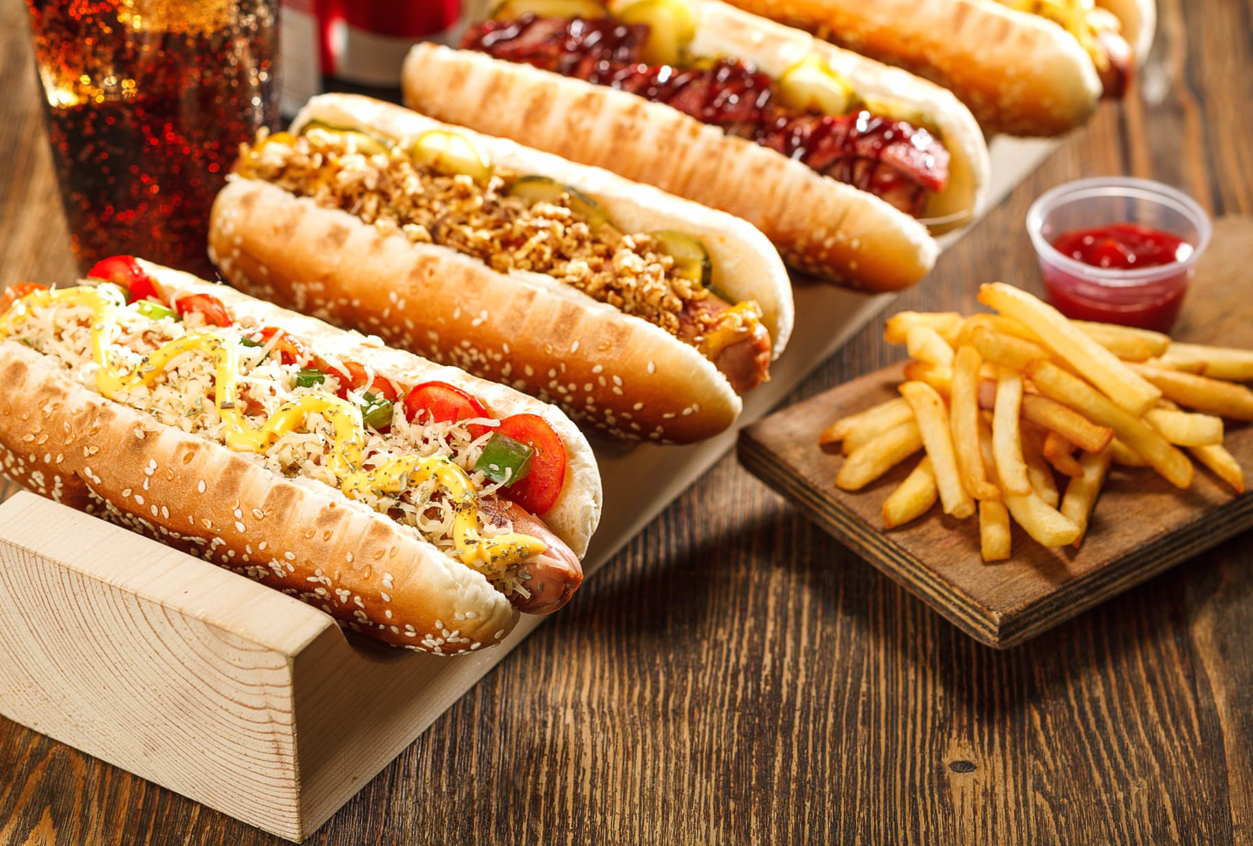 Delicious Hot Dogs and Fries wallpapers HD quality