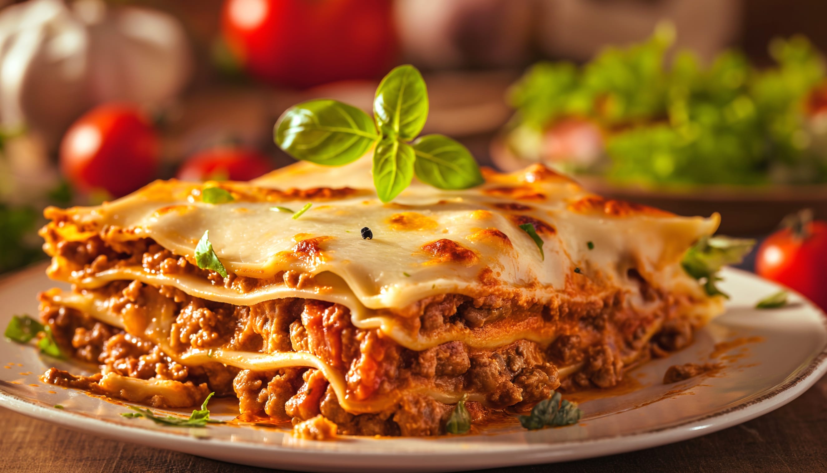 Delicious Lasagna - Savory Food Background at 1152 x 864 size wallpapers HD quality