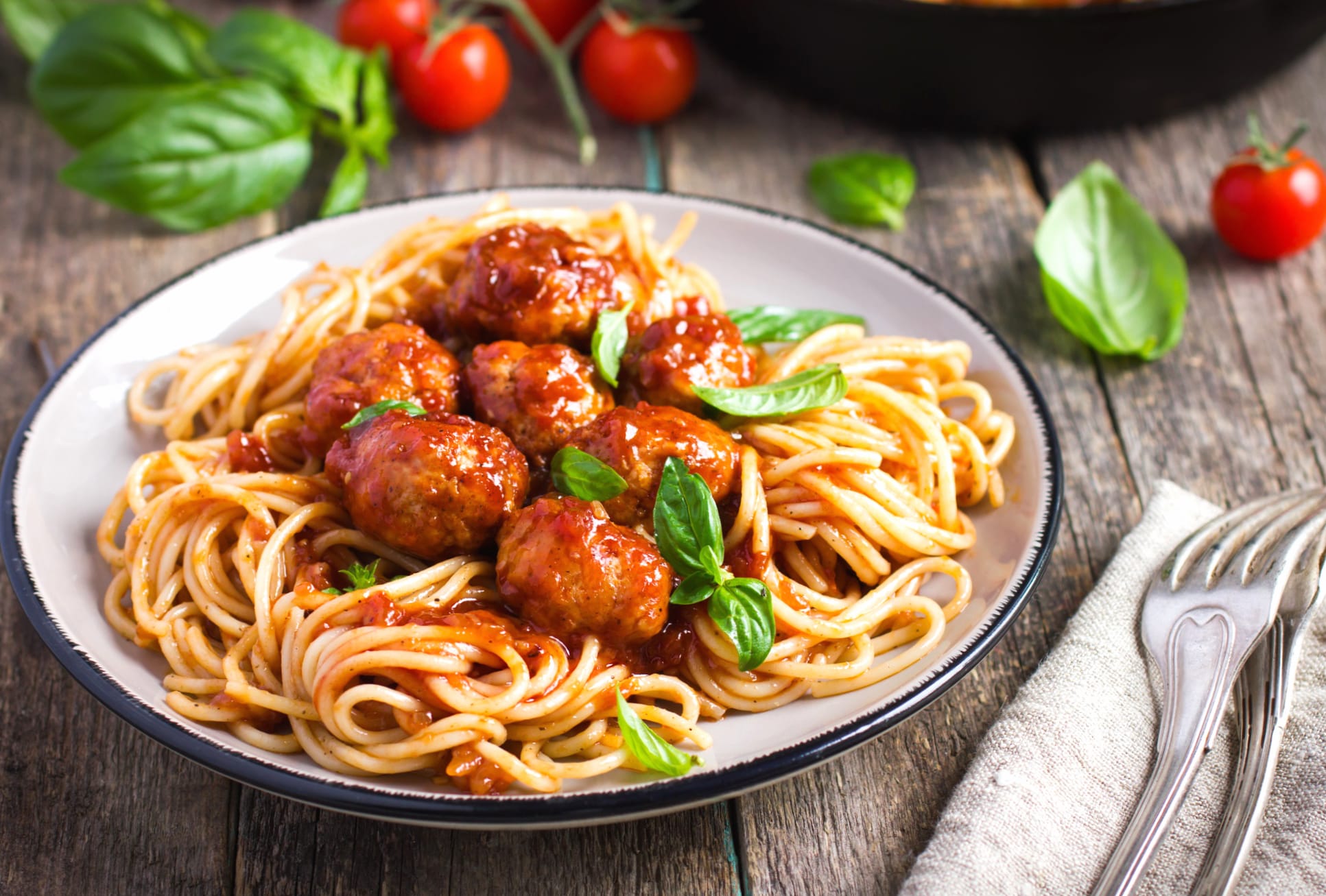 Delicious Meatball Spaghetti - wallpapers HD quality