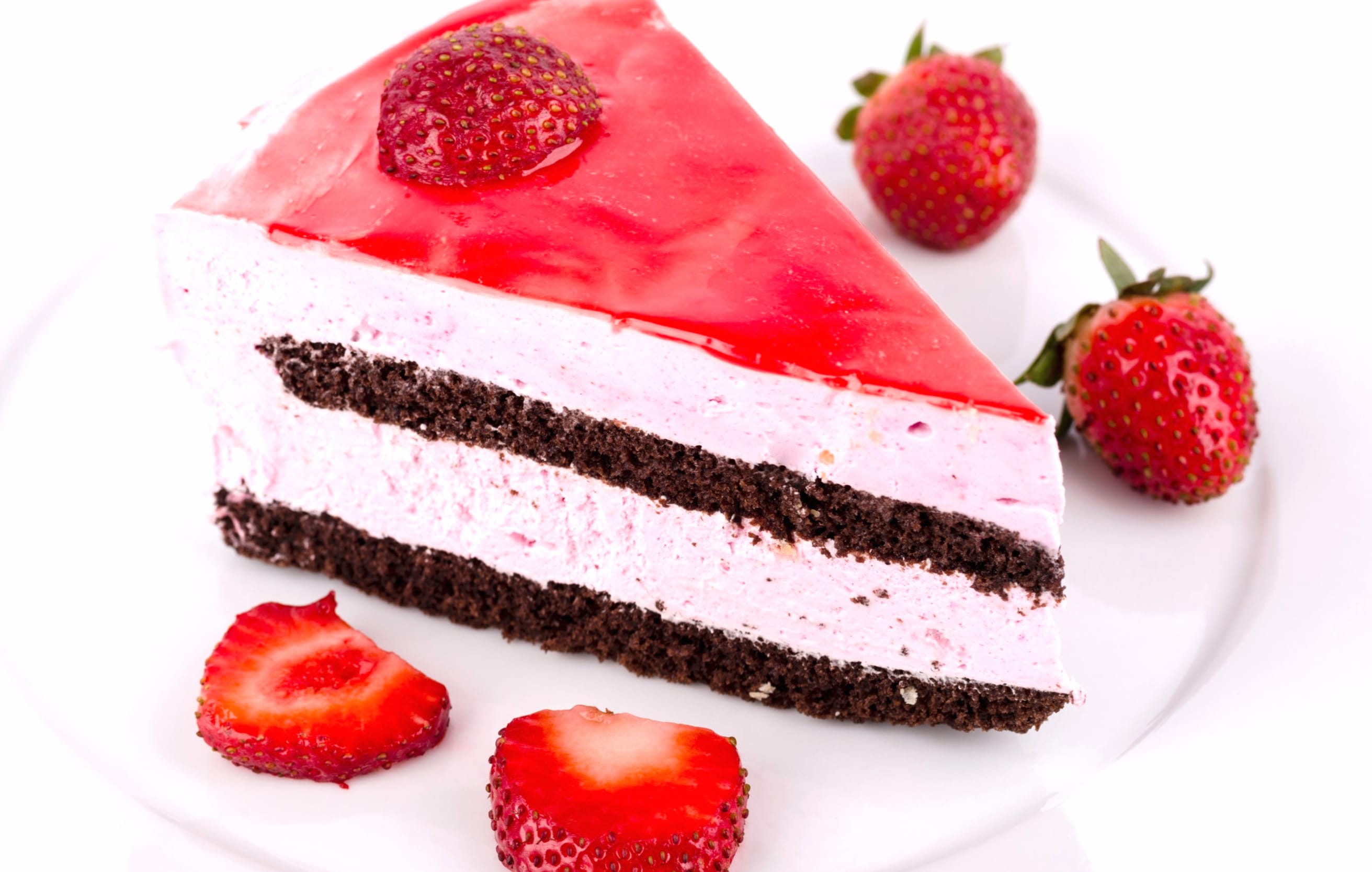 Delicious Strawberry Cake - for Dessert Lovers at 640 x 960 iPhone 4 size wallpapers HD quality