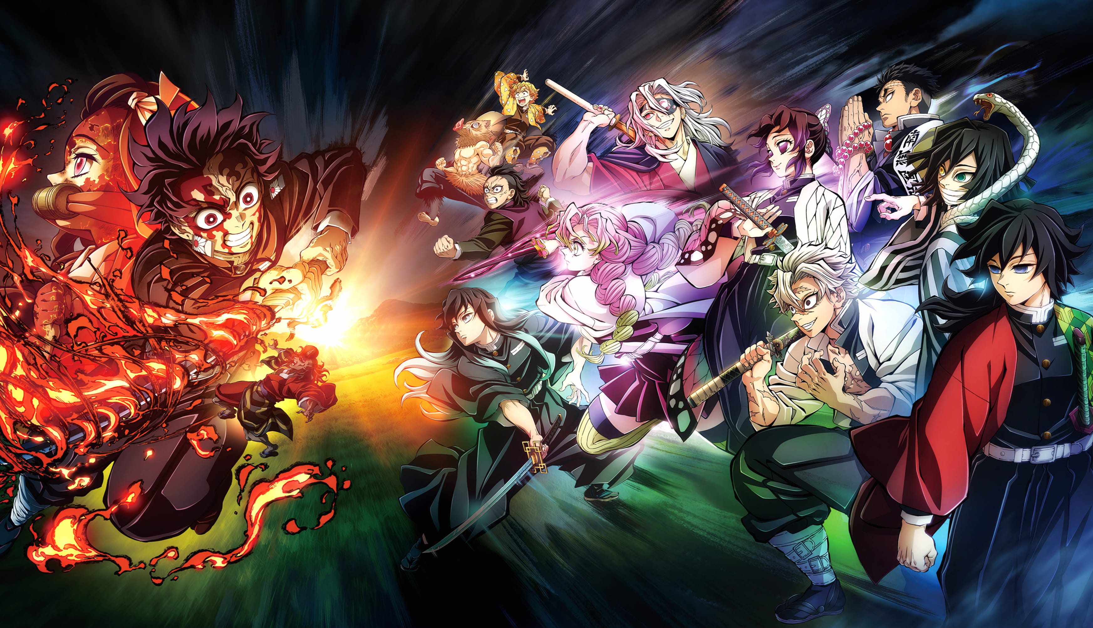 Demon Slayer Kimetsu No Yaiba - To the Hashira Training at 640 x 960 iPhone 4 size wallpapers HD quality