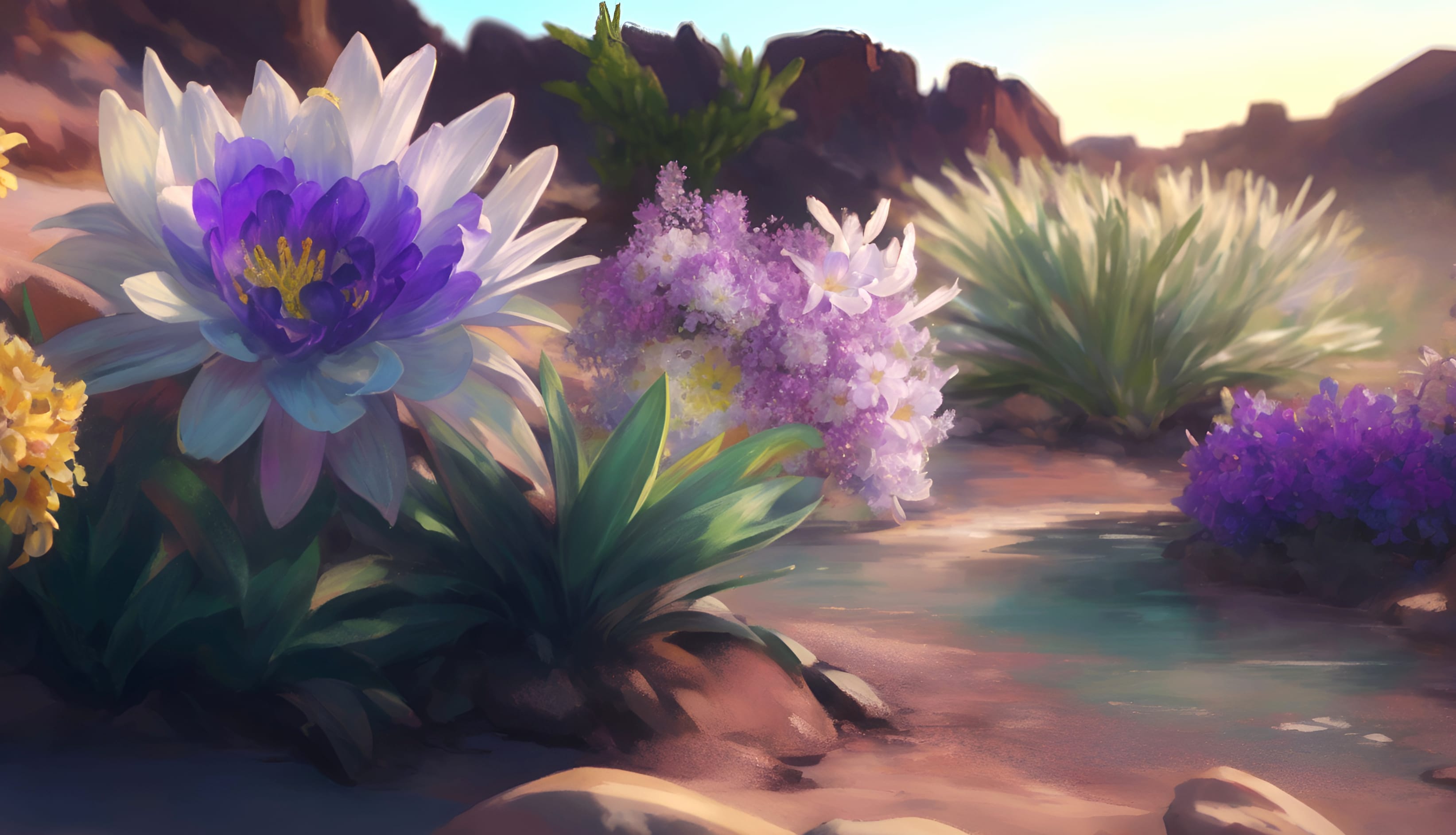 Desert flowers wallpapers HD quality