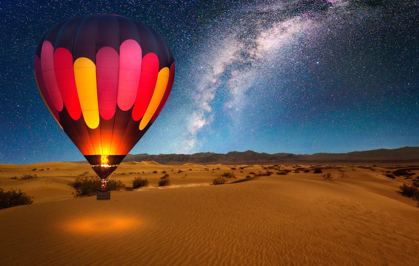 Desert Milky Way Adventure at 1024 x 1024 iPad size wallpapers HD quality