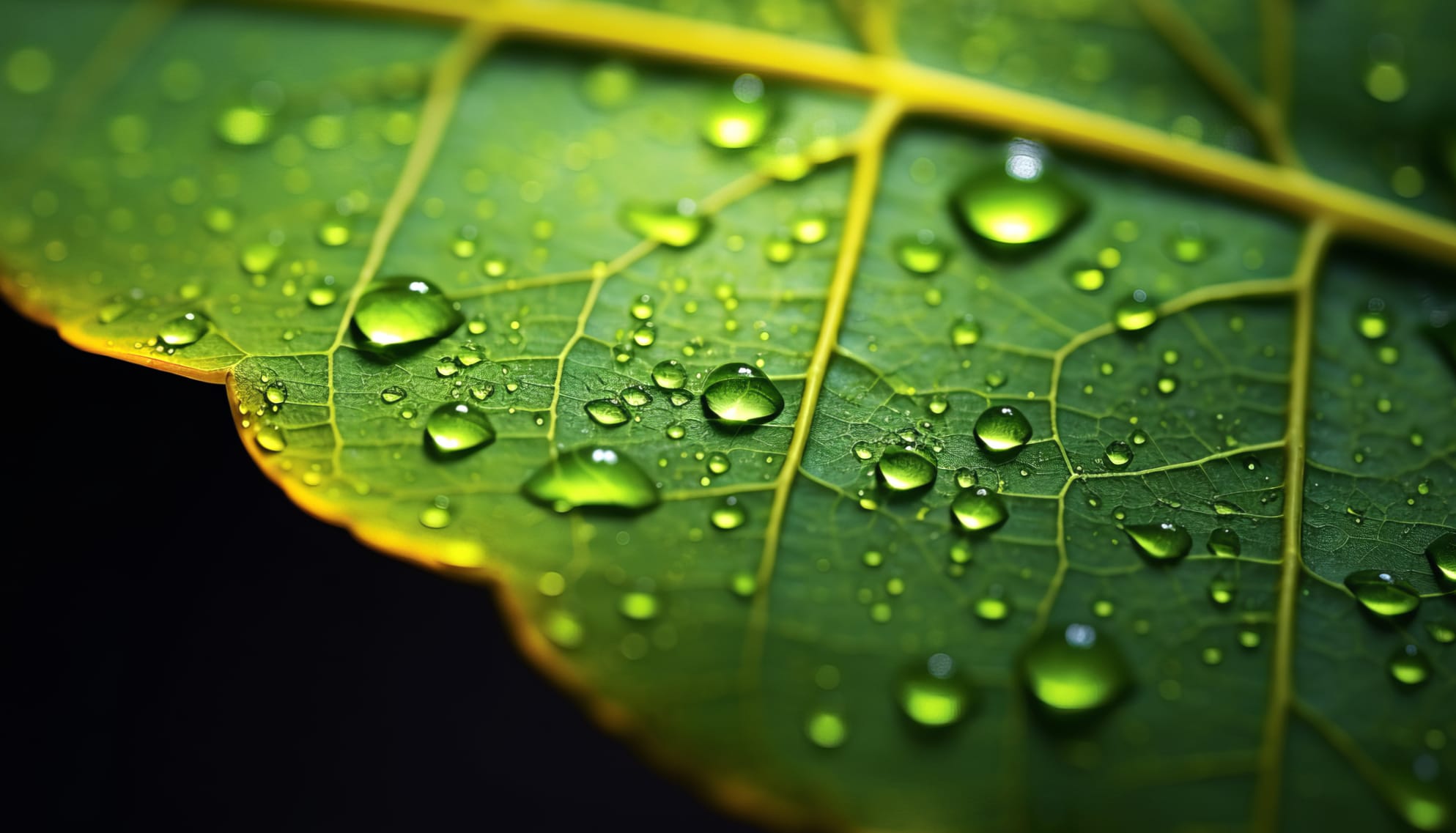 Dew-Kissed Leaf at 1334 x 750 iPhone 7 size wallpapers HD quality