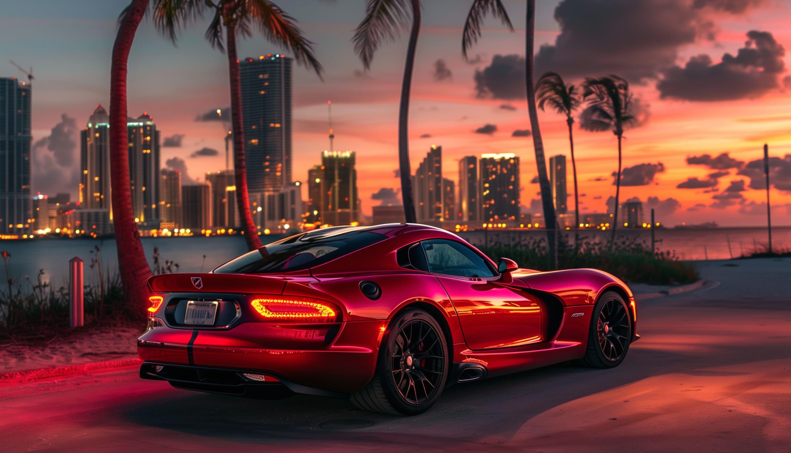 Dodge Viper GTS Sunset Escape wallpapers HD quality