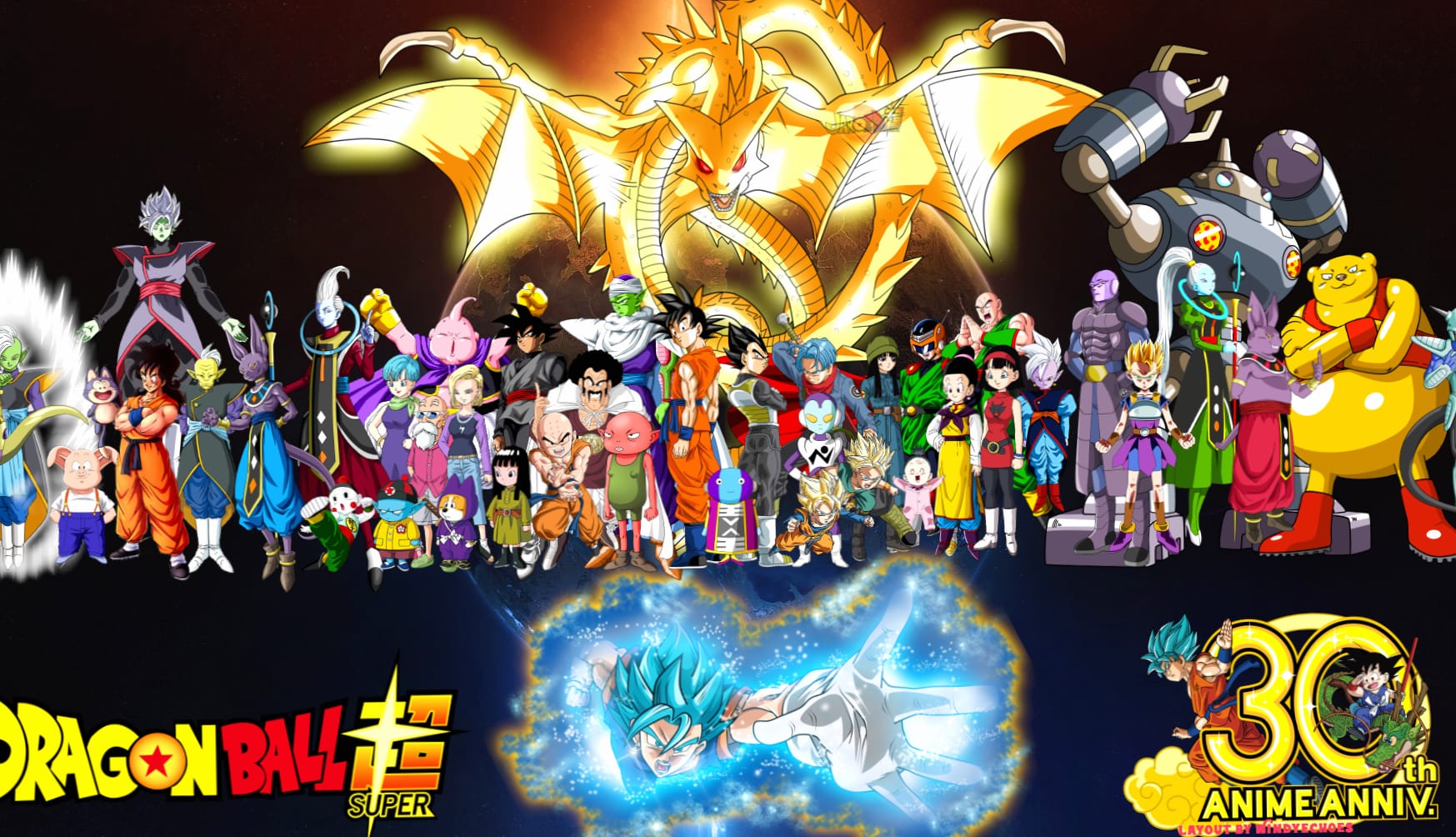 Dragon Ball Super 30th Anniversary at 640 x 960 iPhone 4 size wallpapers HD quality