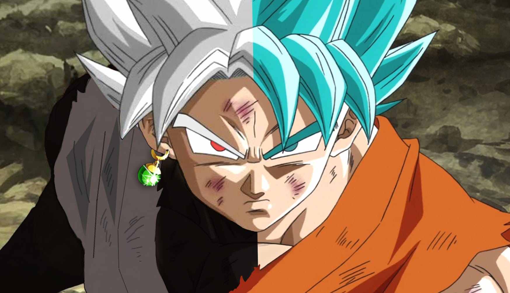 Dragon Ball Super Saiyan Blue vs Black Goku wallpapers HD quality