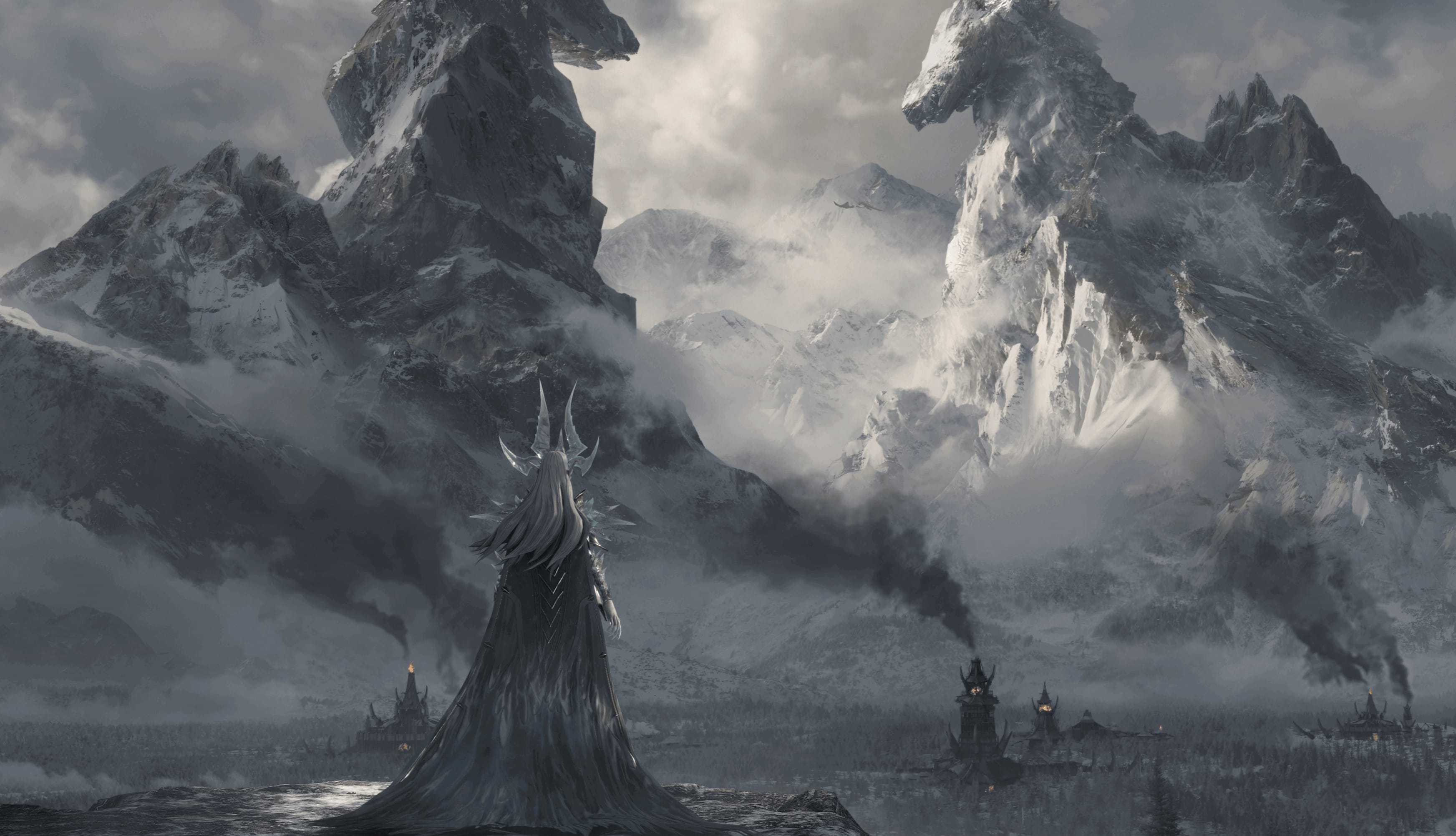 Dragonheir Silent Gods Epic Fantasy Wallpaper at 640 x 1136 iPhone 5 size wallpapers HD quality