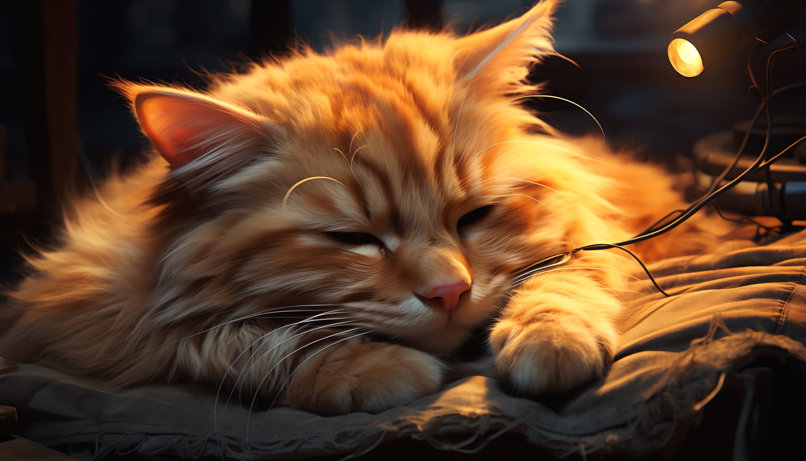 Dreamy Ginger Cat - HD Desktop Wallpaper wallpapers HD quality